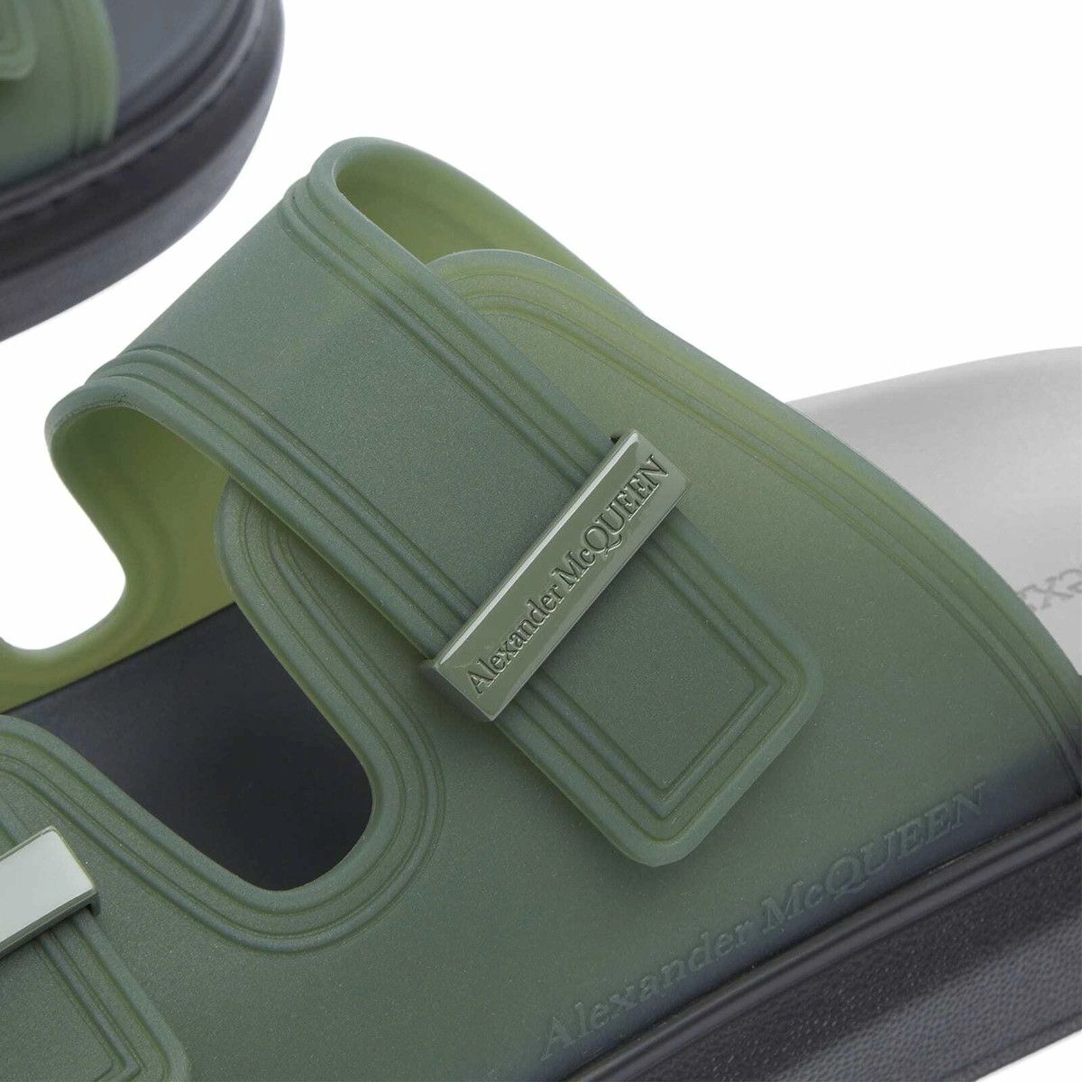 Alexander McQueen o1y1024 Slippers in Military Green Size US 12 / EU 45 - 3 Thumbnail