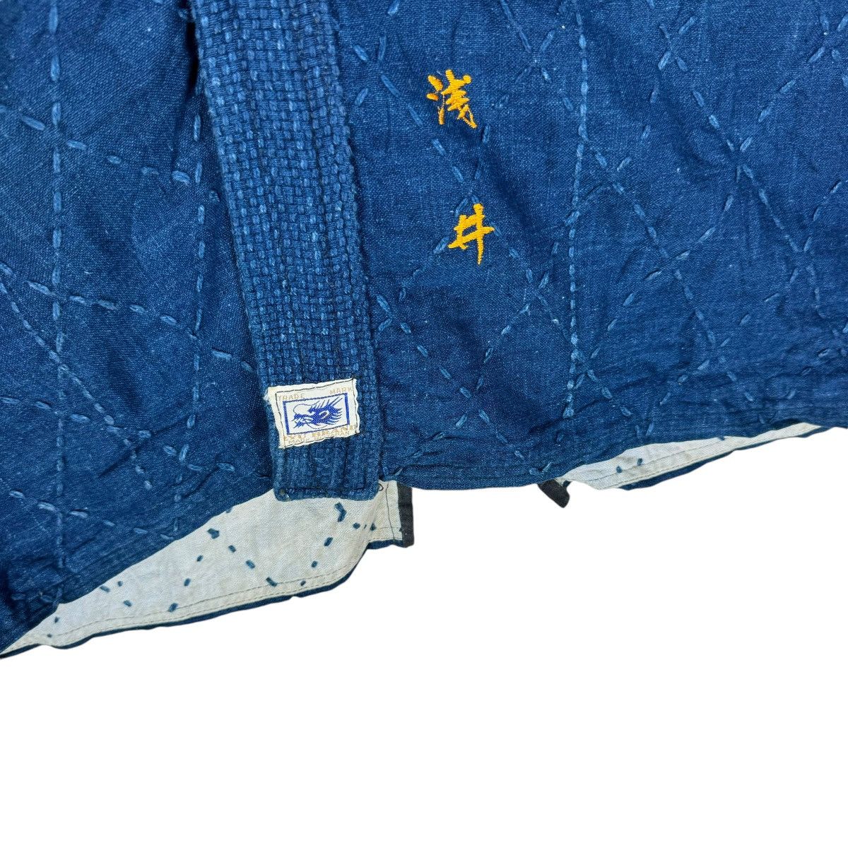 Indigo × Japanese Brand × Kiriko Made 🌟Indigo Noragi Sashiko Kendo Era Boro Size US M / EU 48-50 / 2 - 9 Thumbnail