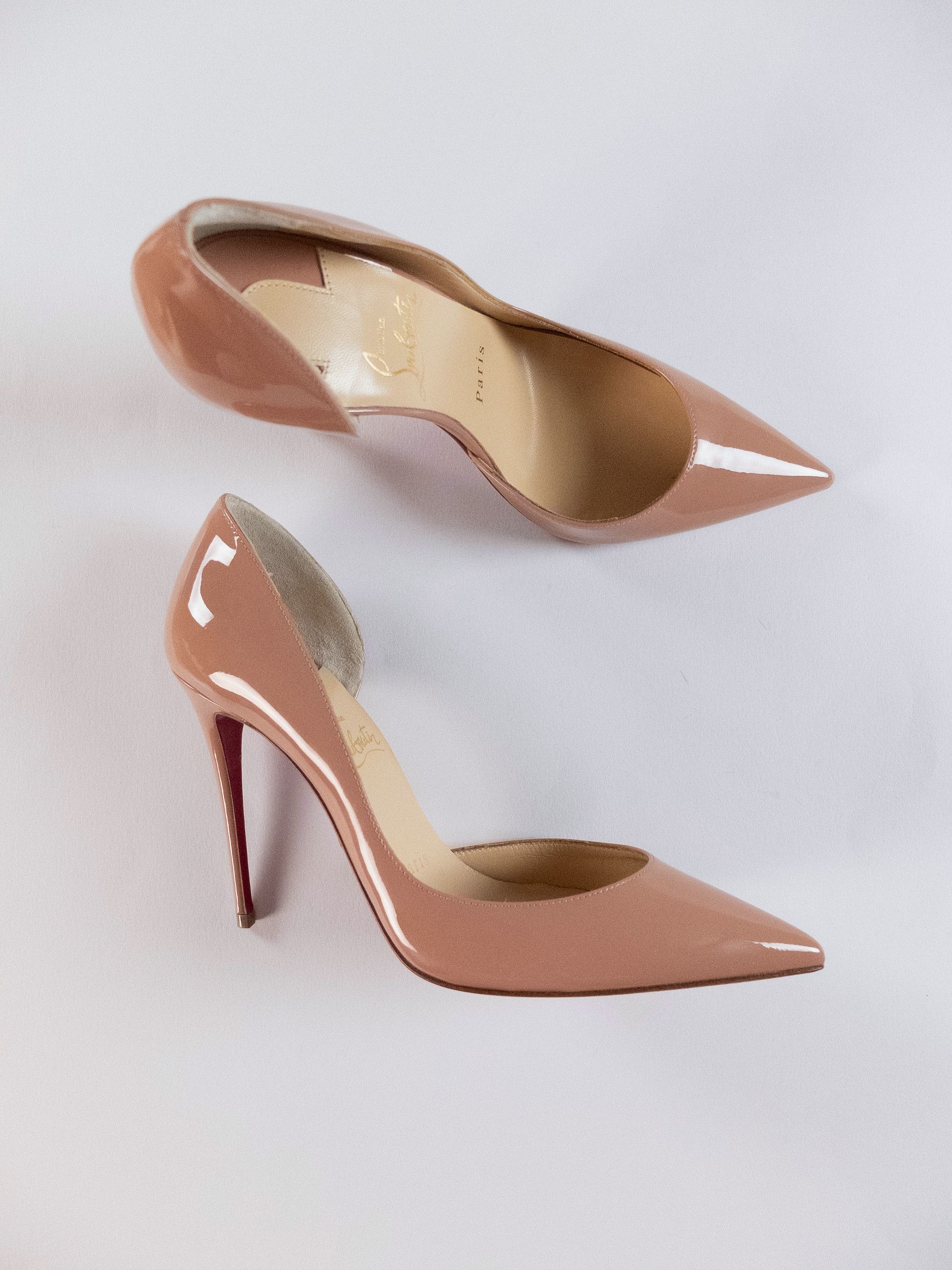Christian Louboutin CHRISTIAN LOUBOUTIN Iriza nude patent leather pumps 7 Size US 7 / IT 37 - 4 Thumbnail