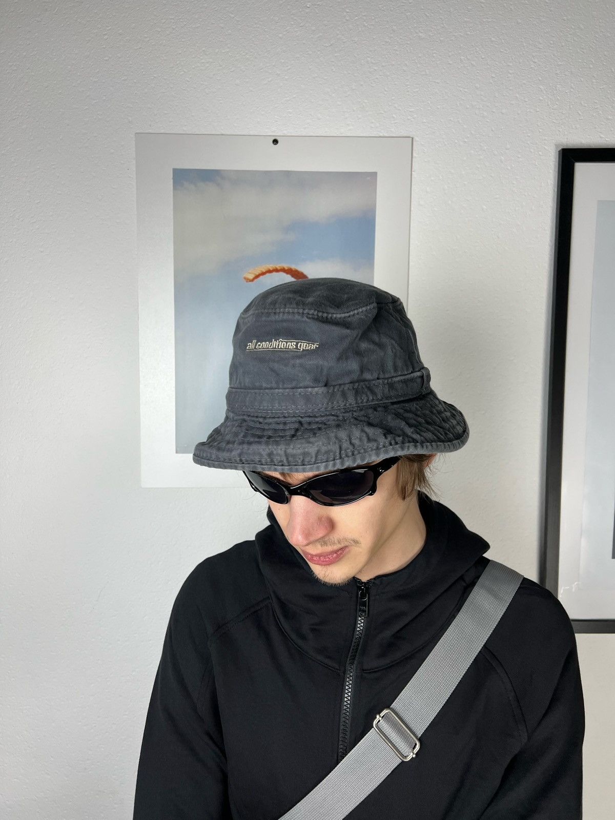 Nike × Vintage Vintage Nike Swoosh Logo Bucket Hat Panama faded Size ONE SIZE - 6 Thumbnail