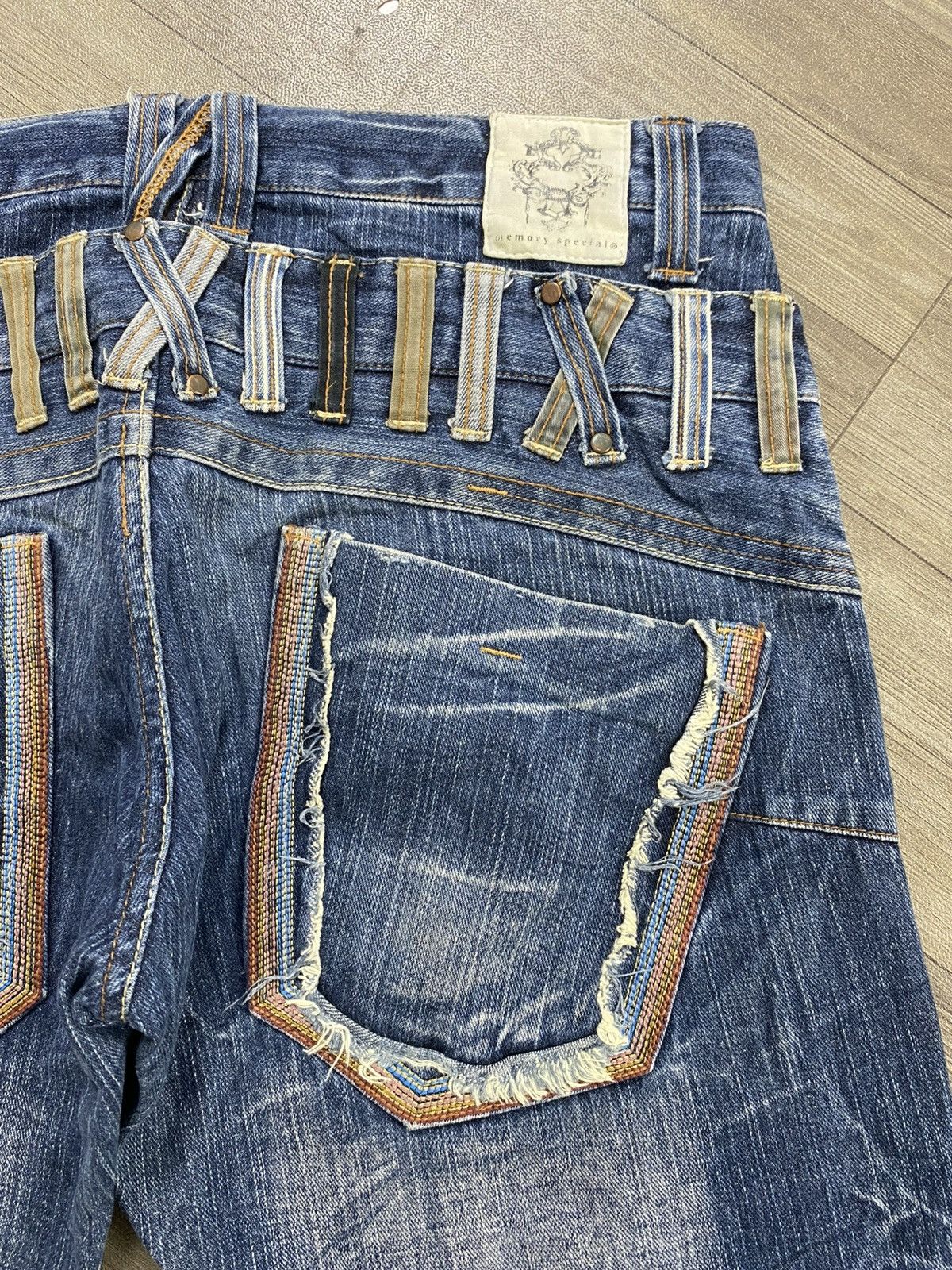 Japanese Brand 2000s Japanese Double Waist Distressed Punk Lgb Jeans Y2K Size US 33 - 14 Thumbnail