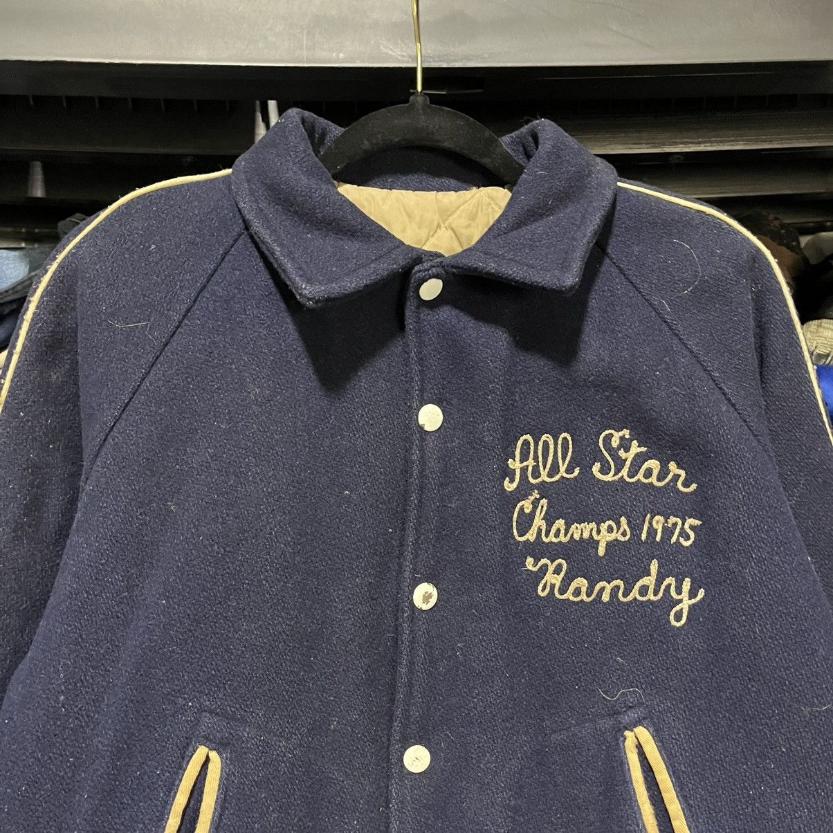 Vintage Vintage 70s Chain Stith High School Wool Varsity Jacket Size US S / EU 44-46 / 1 - 4 Thumbnail