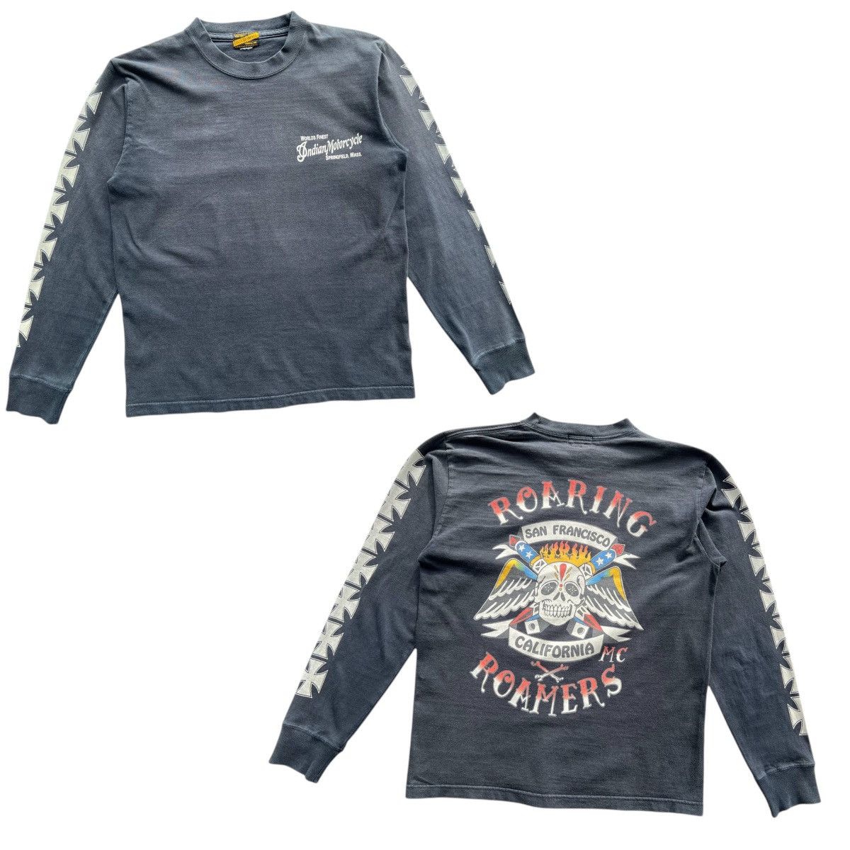 Indian Motorcycle × Toyo Enterprises 🔥Roaring San Francisco California Mc Roamers Longsleeves Tee Size US S / EU 44-46 / 1 - 1 Thumbnail