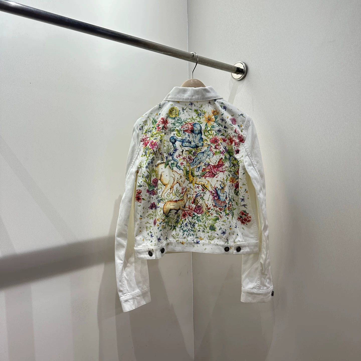 Christian Dior Monsieur Dior Zoo Flowers Denim Jacket FR38 Cotton Size S / US 4 / IT 40 - 1 Thumbnail