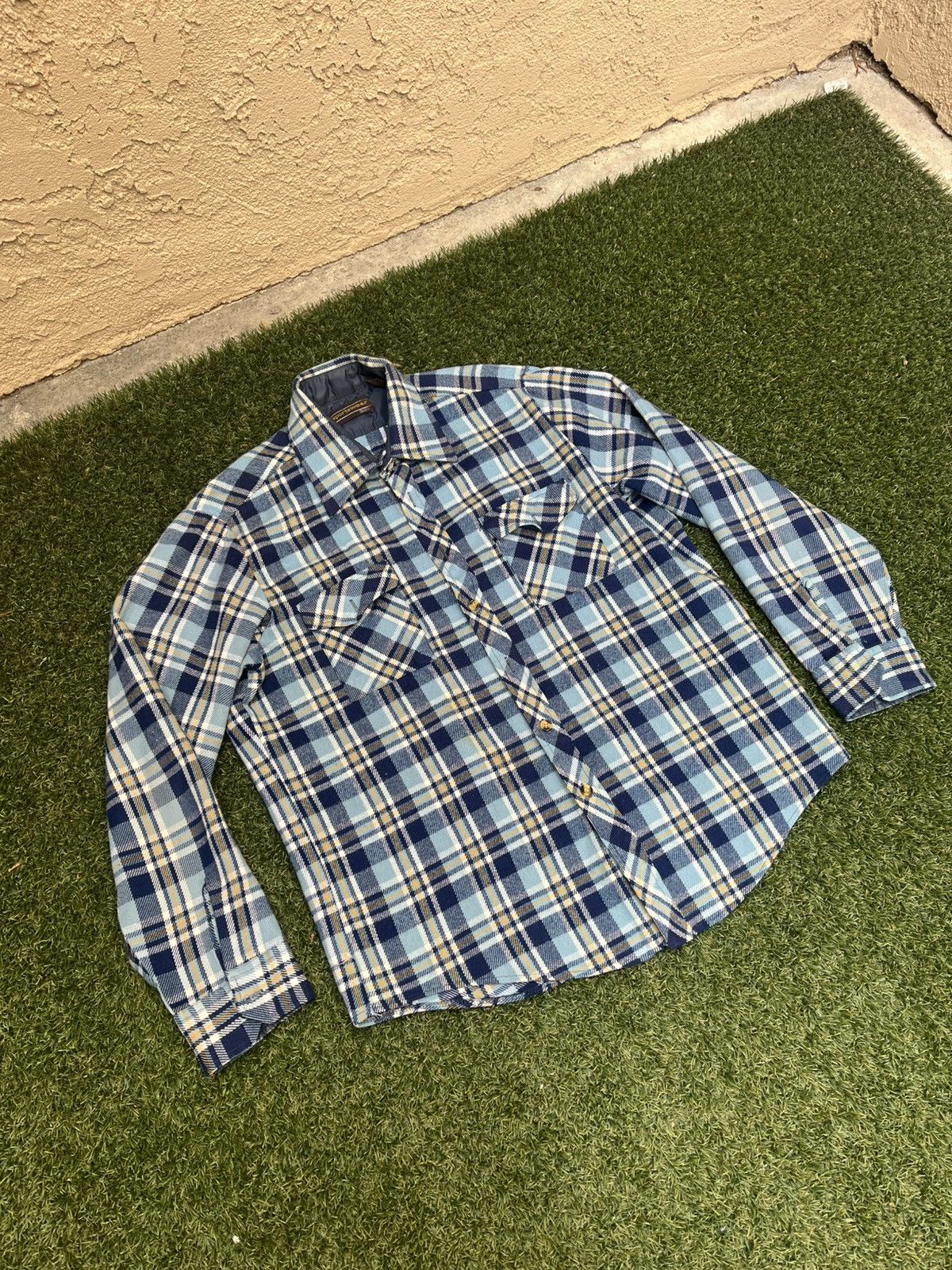 Sears × Vintage VTG 80’s Sears Sportswear Plaid Flannel Shirt Size US L / EU 52-54 / 3 - 2 Thumbnail