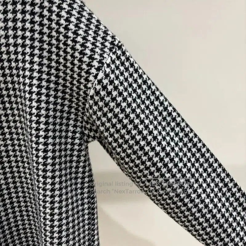 Dior Dior Black Cashmere Houndstooth Long Sleeve Sweater . Size S / US 4 / IT 40 - 4 Thumbnail