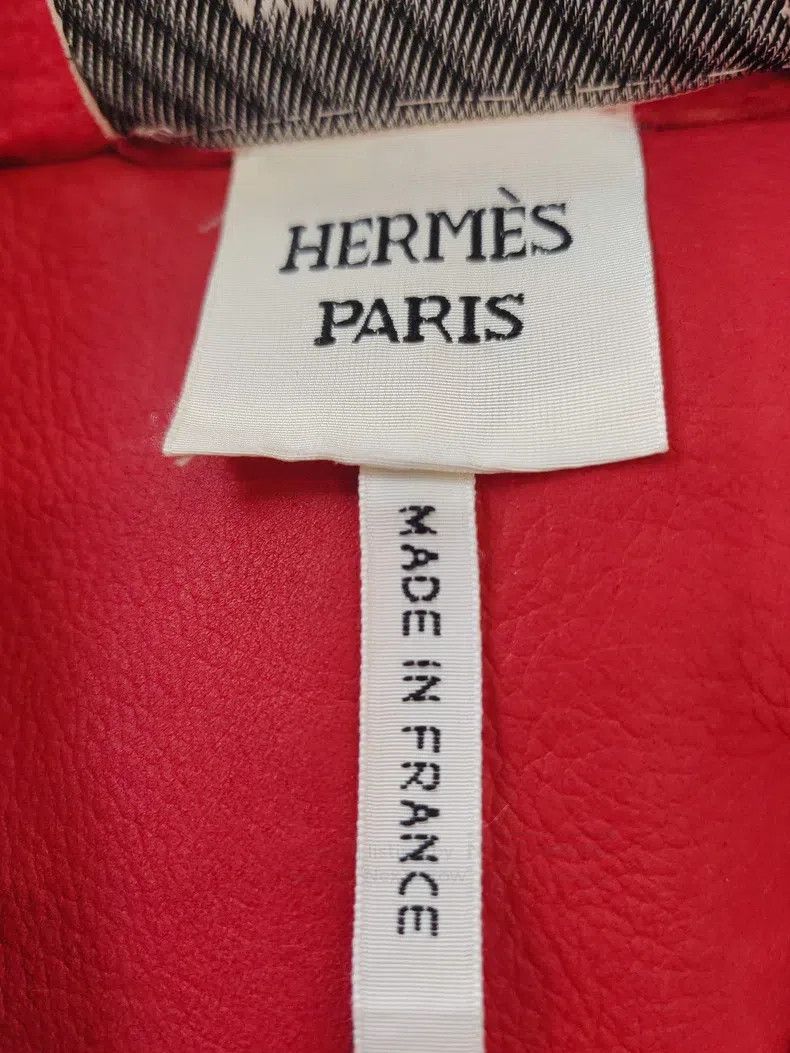 Hermes Hermes Red Leather and Fur Short Jacket Size XXS / US 00 / IT 34 - 3 Thumbnail