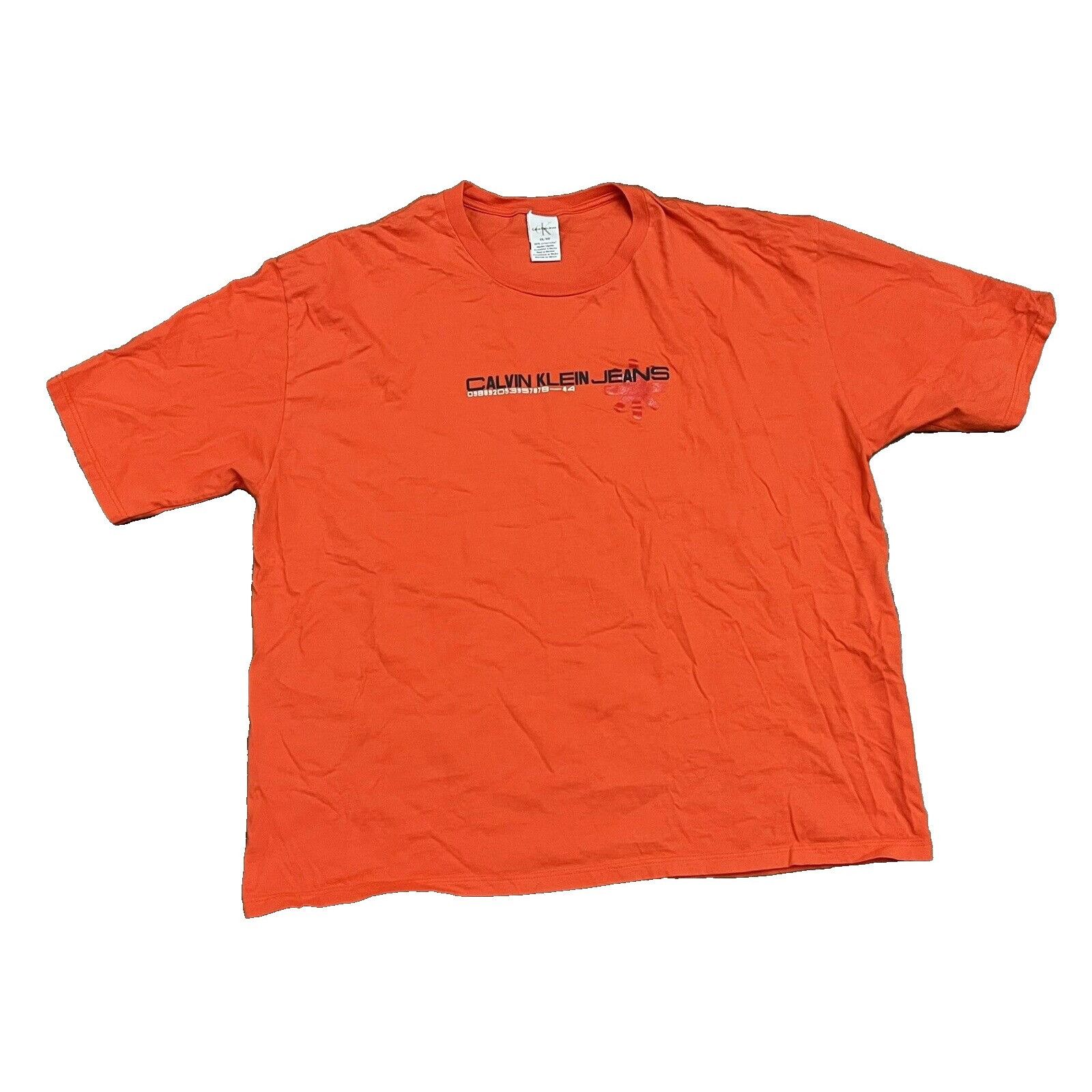 Calvin Klein Vintage Calvin Klein Shirt Men 2XL Orange Retro 90s Logo Spe Size US XXL / EU 58 / 5 - 1 Thumbnail