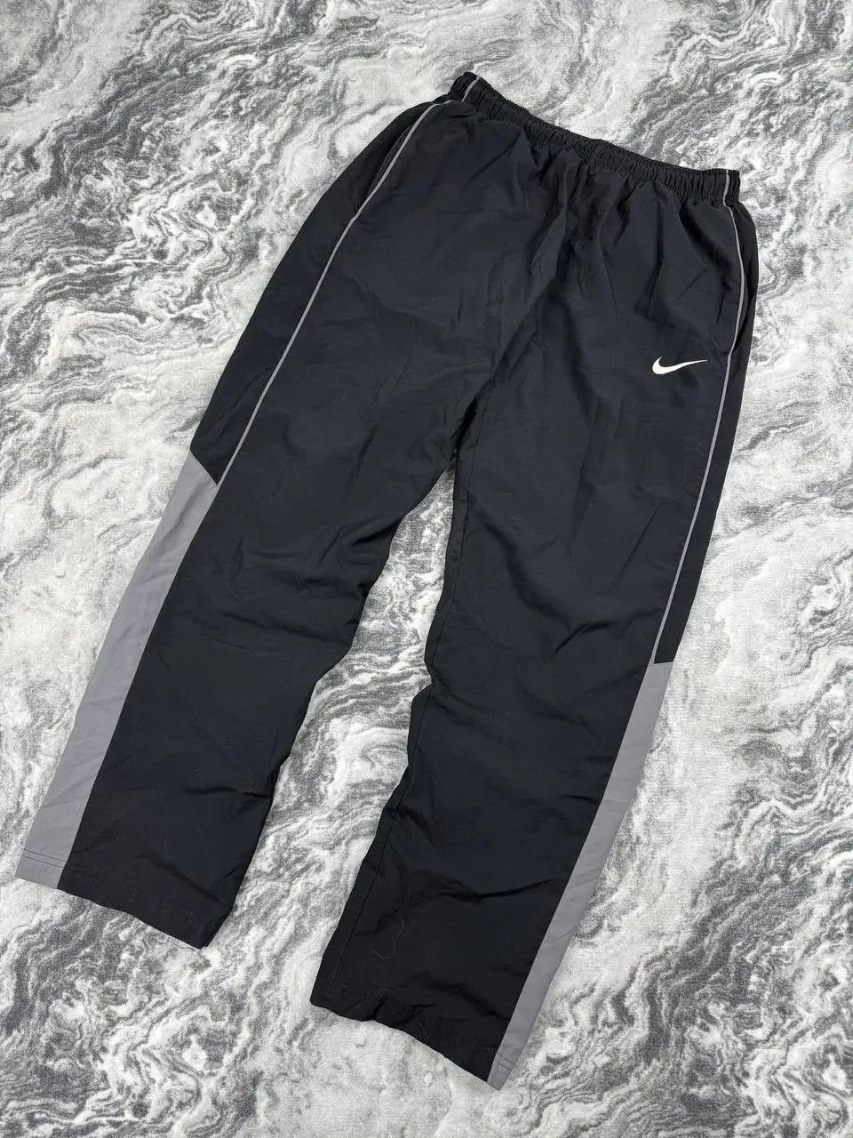 Vintage Nike Track Pants Nylon 00s Swoosh Striped Y2K
