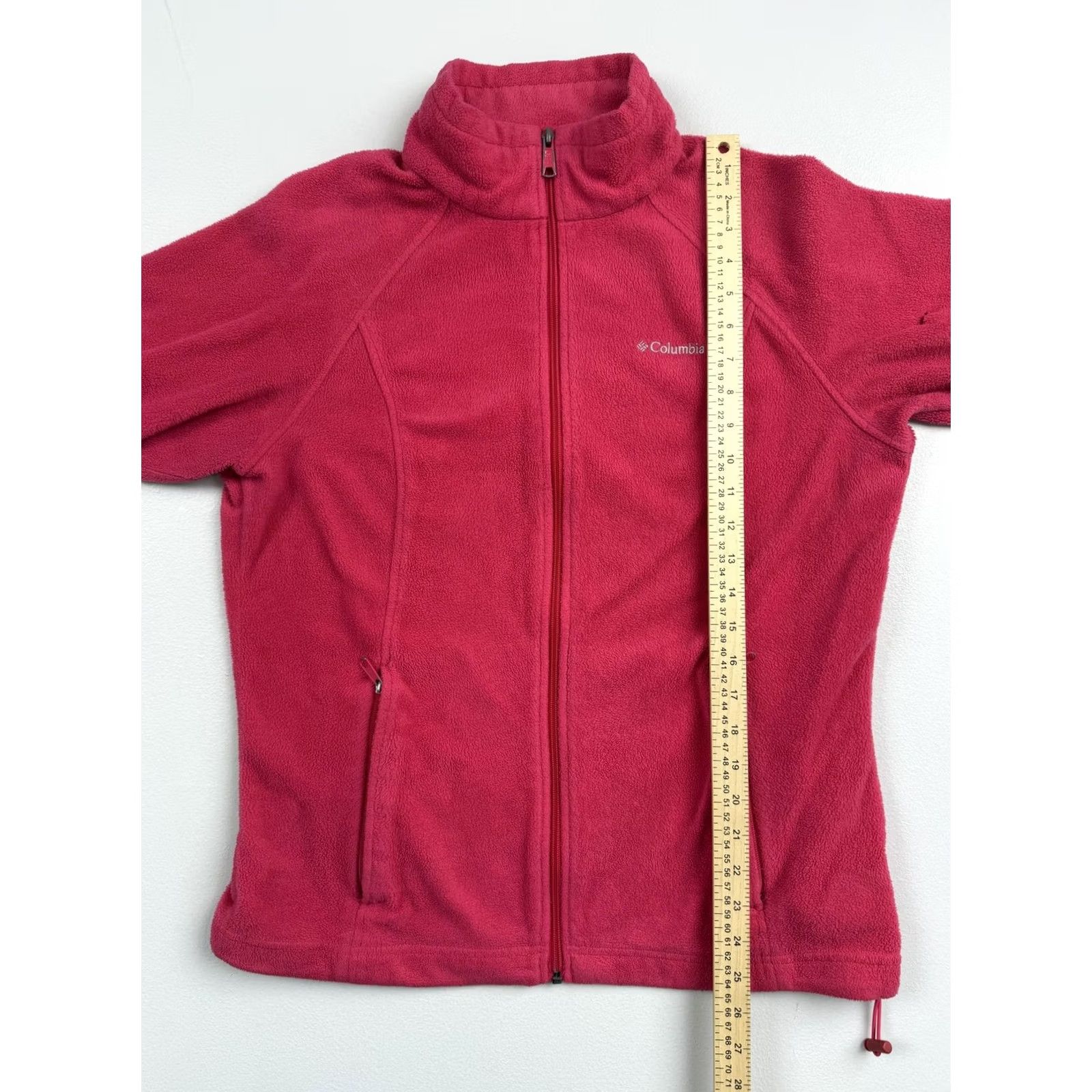 Pinko Columbia Fleece Jacket Womens L Pink Full Zip Pockets Outdoor Lightweight Layering Jacket/Coat Womens Size L / US 10 / IT 46 - 4 Thumbnail