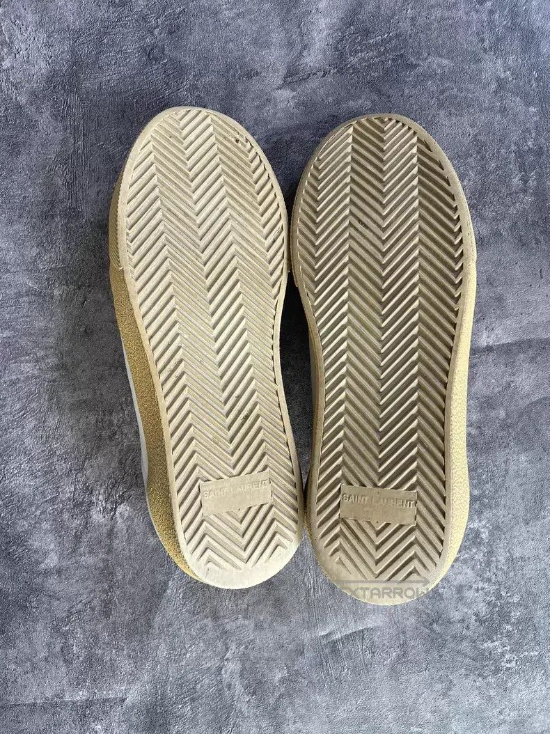 Saint Laurent Paris Saint Laurent Paris Gold Inscription Embroidered Low-Top C Size US 5.5 / EU 38 - 7 Thumbnail