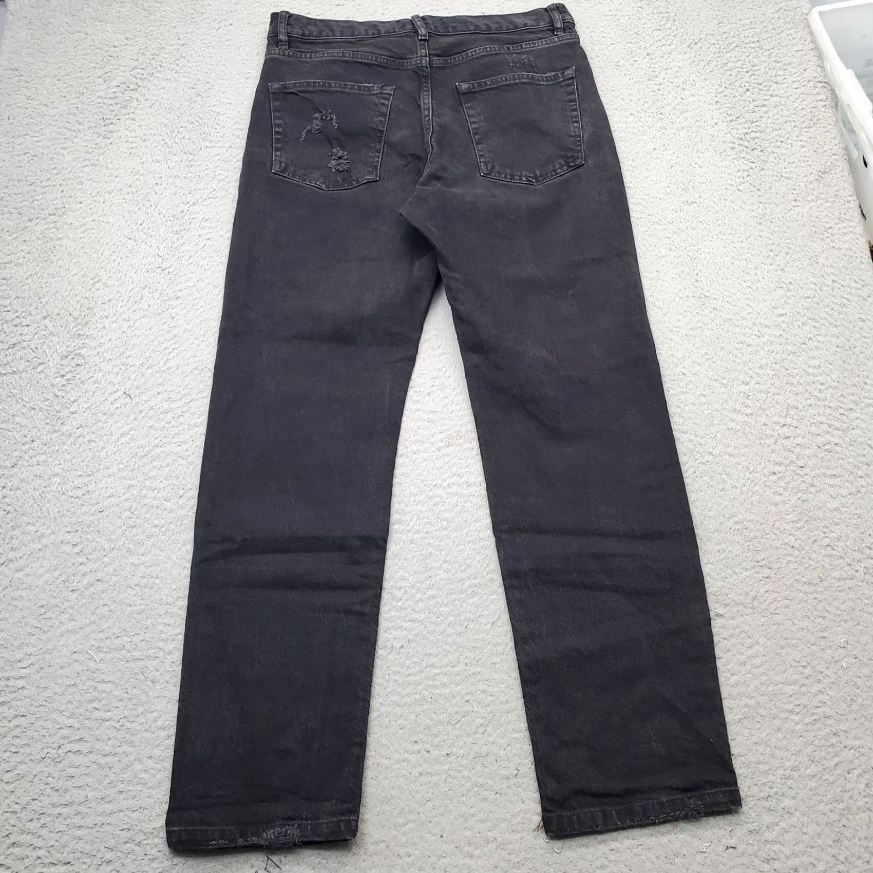 Free People Free People Jeans Women’s 28 Black Denim Straight Leg Button Fly Size 28" / US 6 / IT 42 - 2 Thumbnail