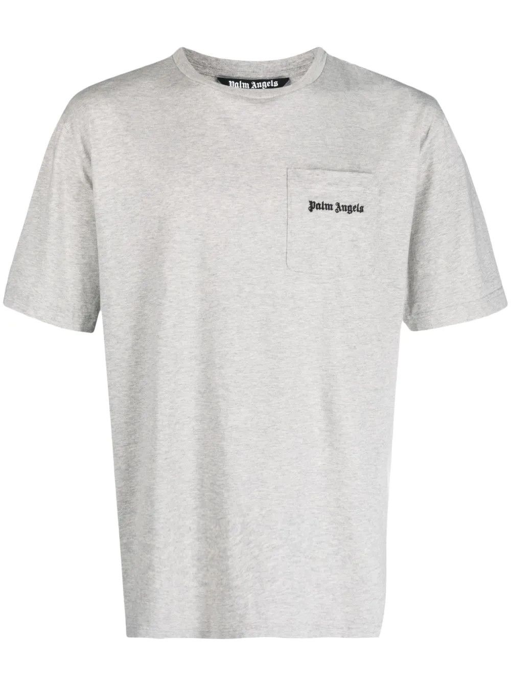 Palm Angels o1y0325 Logo Crewneck T-Shirt in Light Grey Size US L / EU 52-54 / 3 - 1 Thumbnail