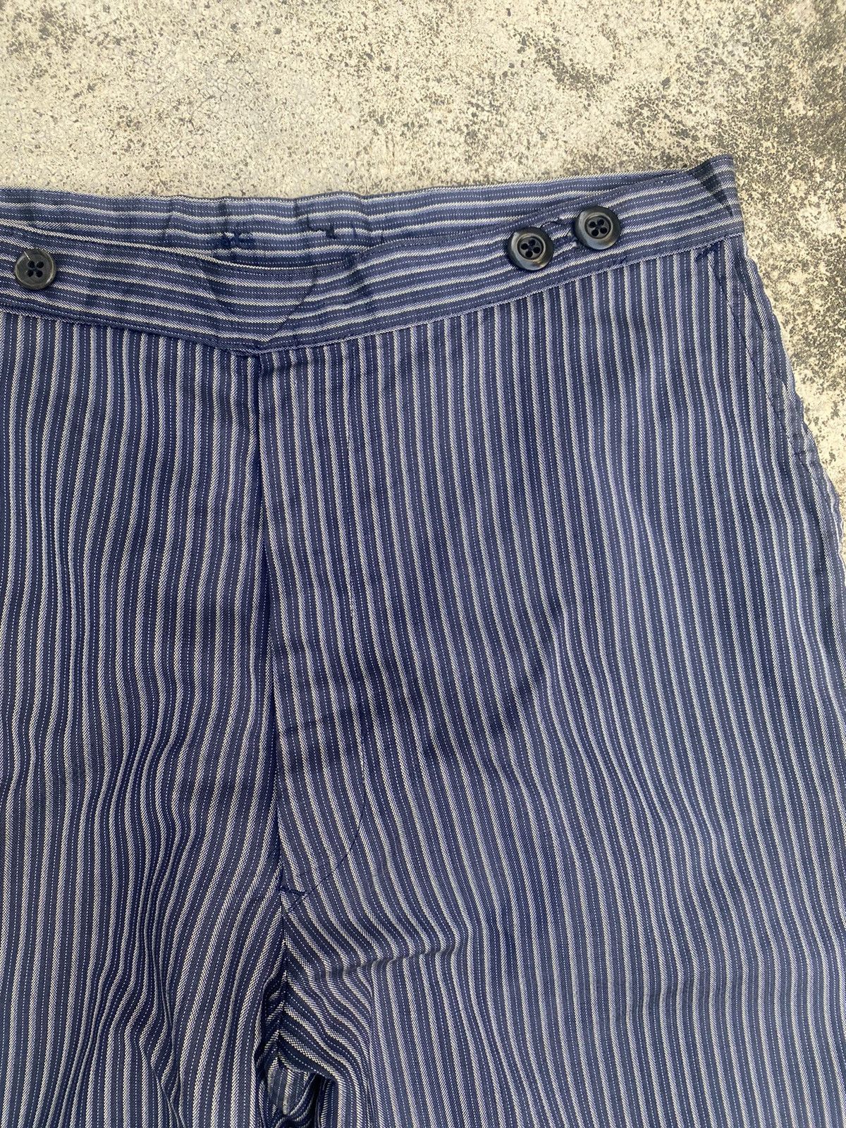 Japanese Brand × Yohji Yamamoto YohjiYamamoto Casual Pants Blue Stripes Size US 28 / EU 44 - 9 Thumbnail