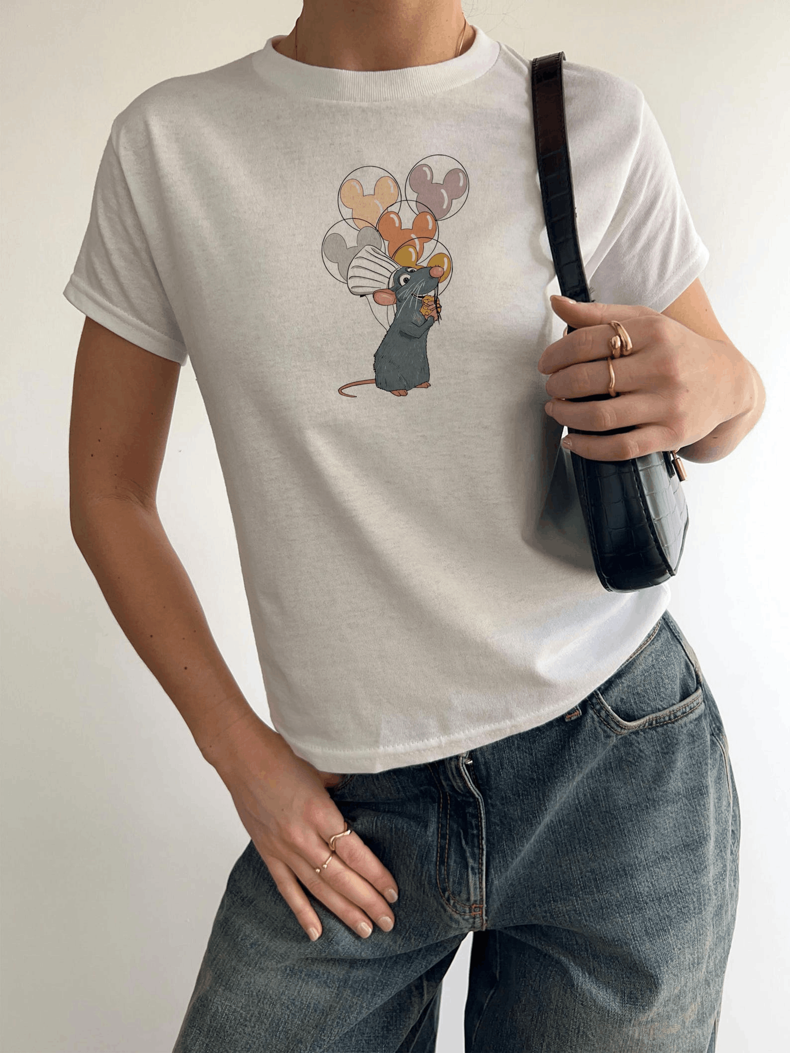 Other Ratatouille Crop Tank – Remy Balloons Baby Tee Size XS / US 0-2 / IT 36-38 - 2 Thumbnail