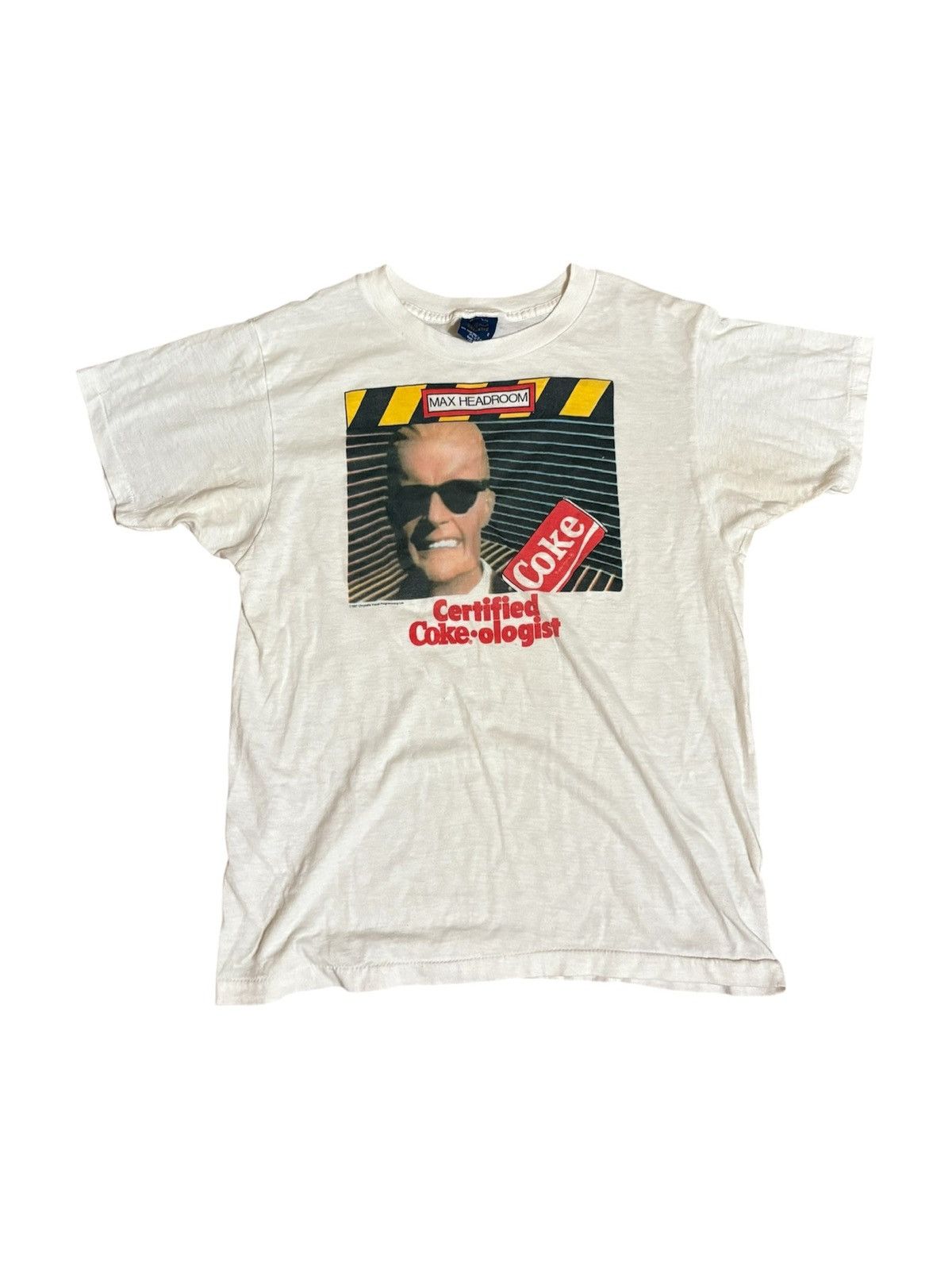 Vintage 1987 max headroom Coca Cola T shirt Size US M / EU 48-50 / 2 - 1 Thumbnail