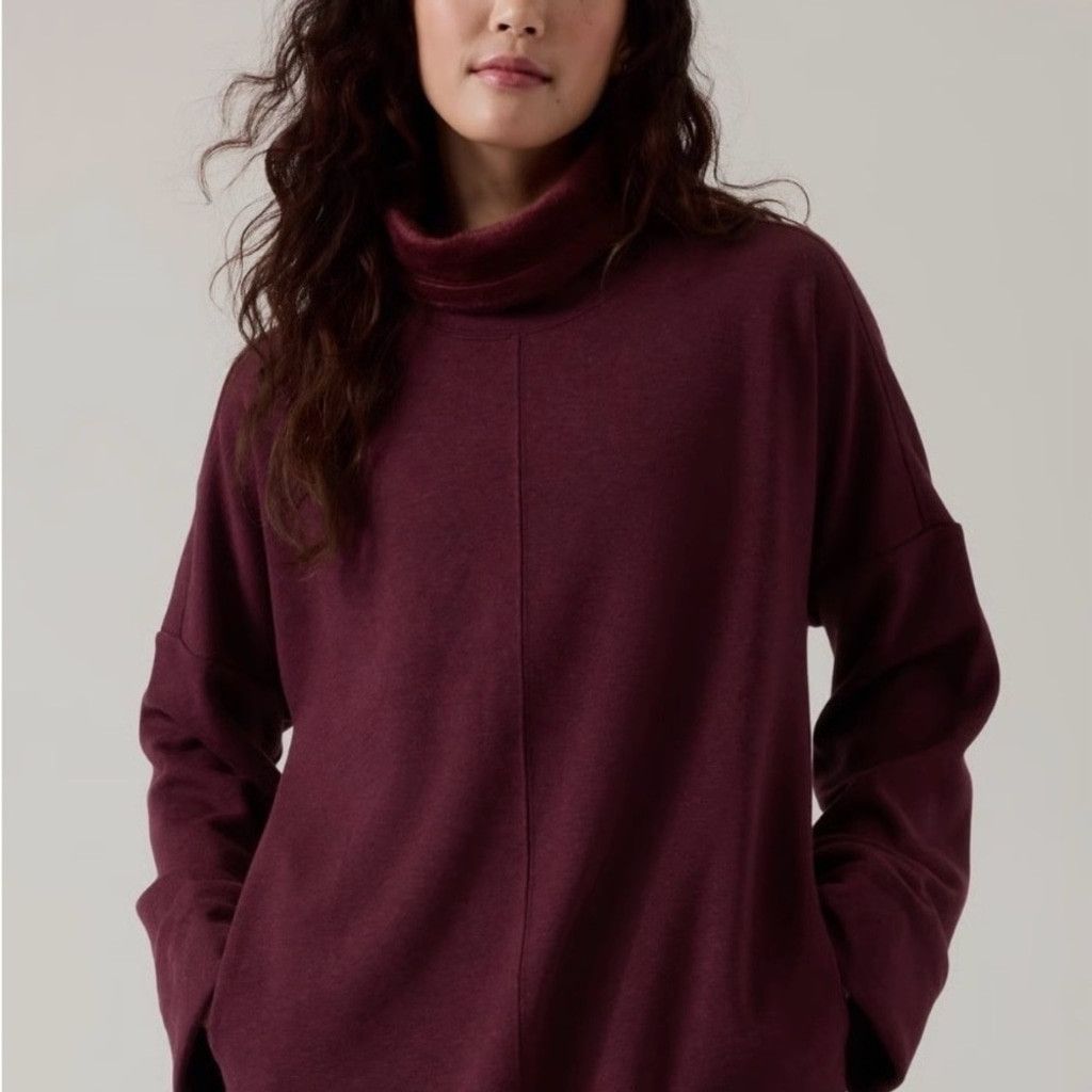 Athleta Athleta Cozy Karma Funnel Neck Sweatshirt | EUC | Sz S Size S / US 4 / IT 40 - 1 Thumbnail