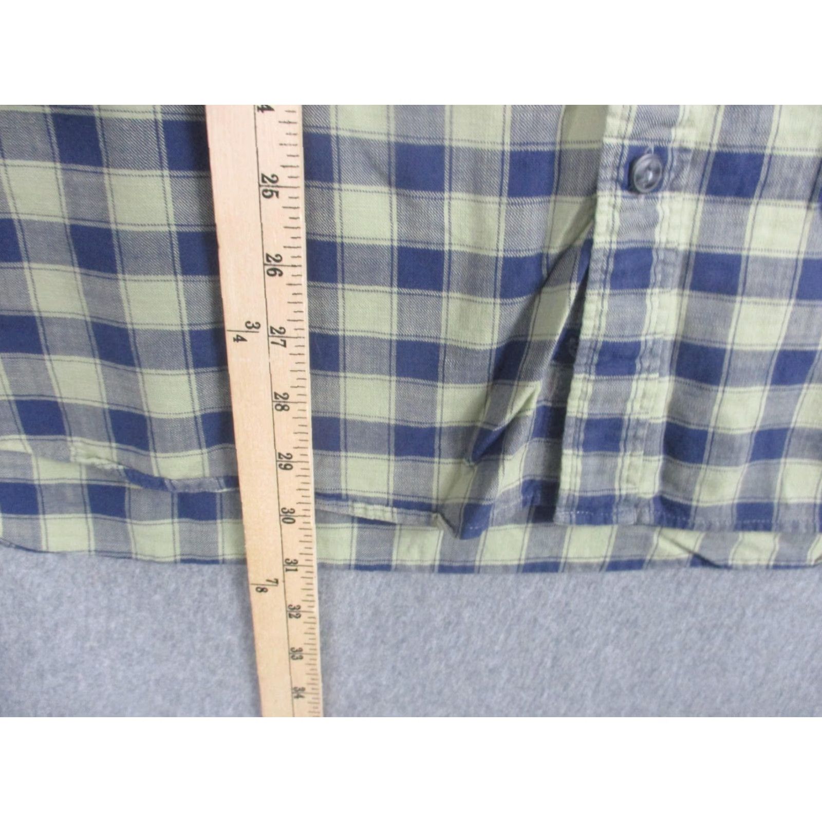 Vintage Fish Hippie Shirt Mens 2XL Blue Check Twill Rumfront Collection Long Sleeve Button-Up Casual with Pocket Embroidered Fish Logo Size US XXL / EU 58 / 5 - 5 Thumbnail