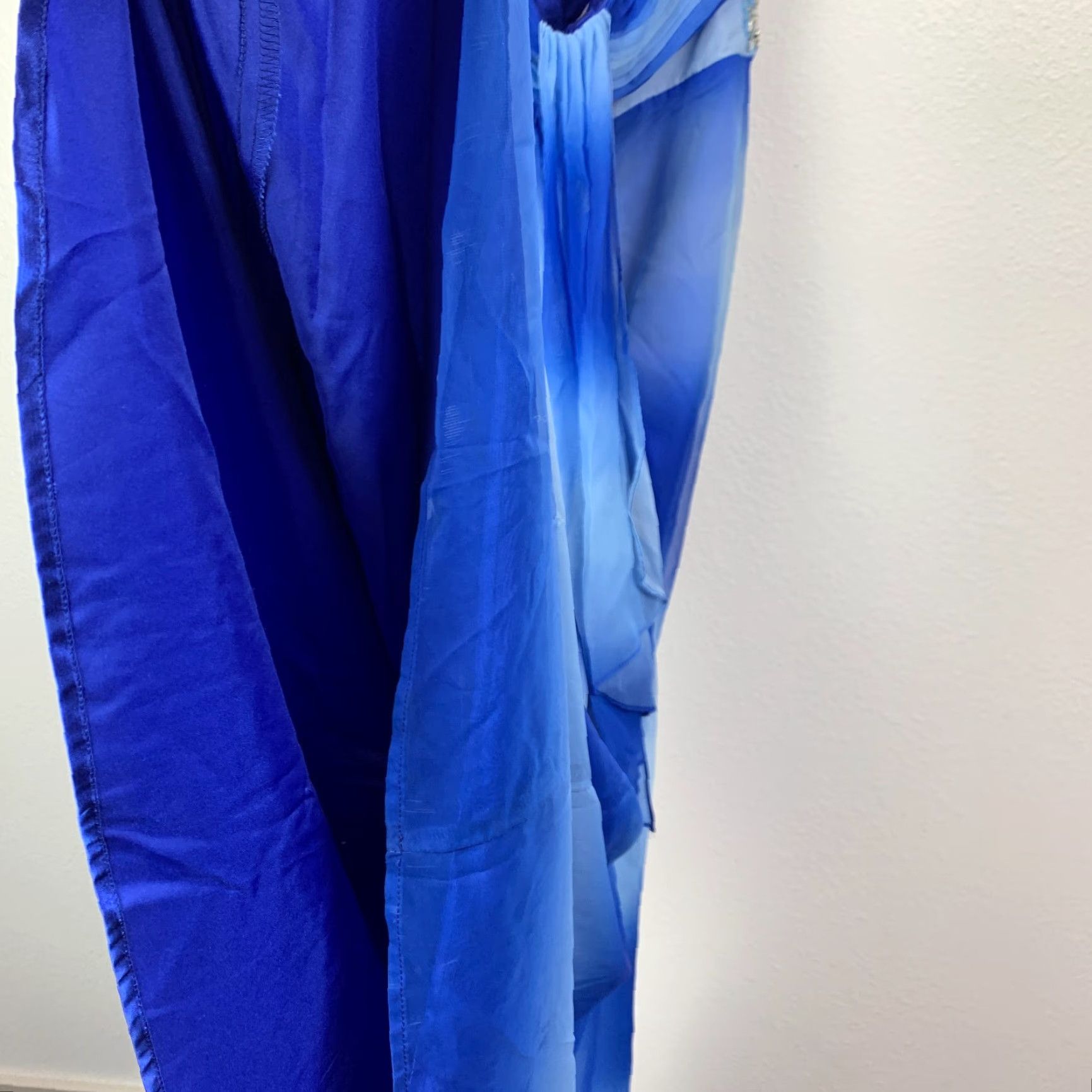 Vintage VINTAGE B. Darlin Maxi Prom Dress Blue 7/8 Y2K Eveningwear Long Formal Size M / US 6-8 / IT 42-44 - 6 Thumbnail