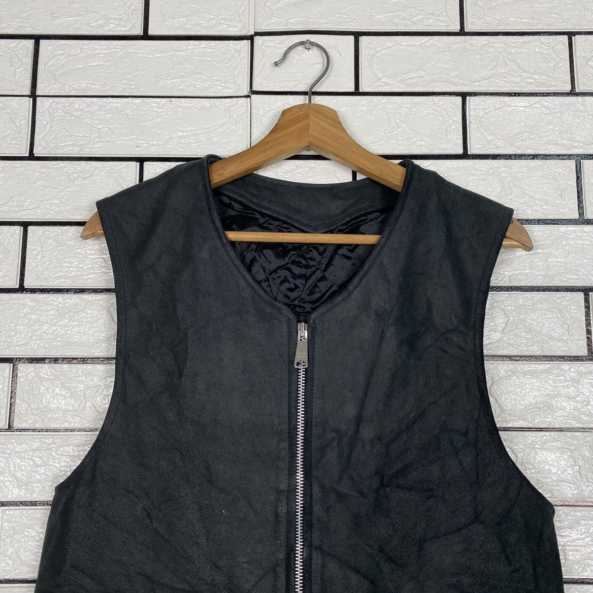 Japanese Brand 🔥VINTAGE VEST LEATHER BIKER MONSIUER NICOLE ISSEY MIYAKE Size US M / EU 48-50 / 2 - 3 Thumbnail