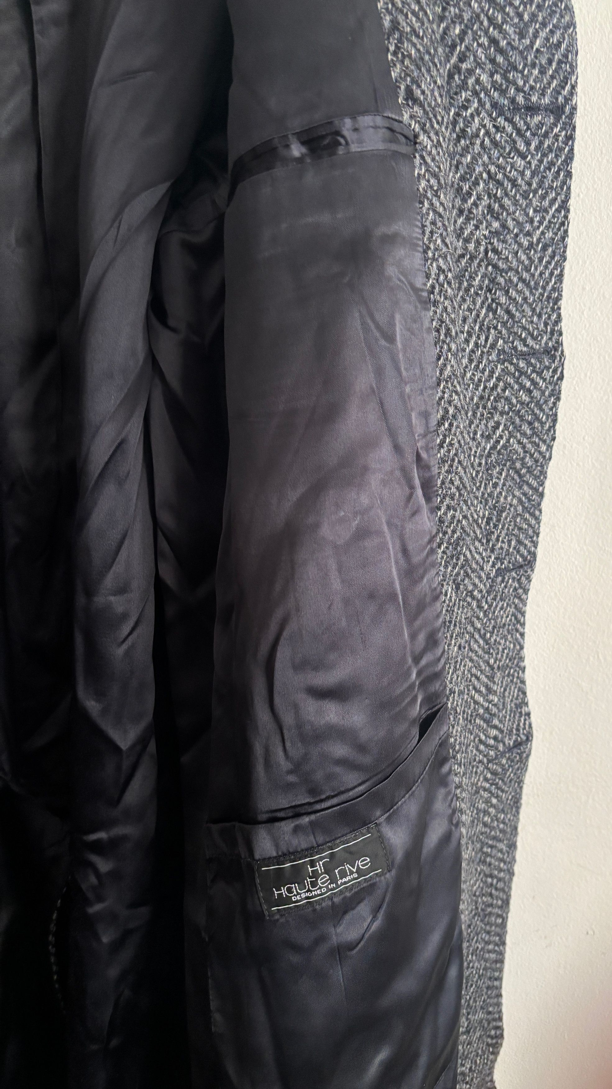 Vintage Haute Rive Paris Herringbone Belted Balmacaan Overcoat Size US M / EU 48-50 / 2 - 8 Thumbnail