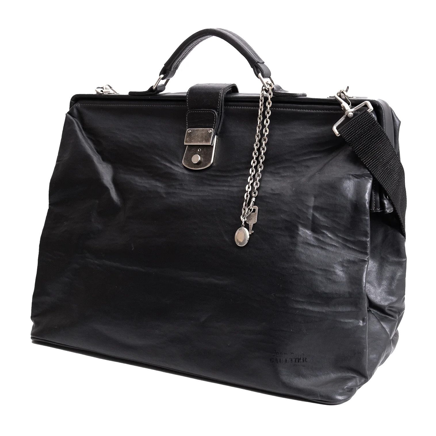 Jean Paul Gaultier Coated Doctor Bag with Frame in Black Size ONE SIZE - 1 Thumbnail