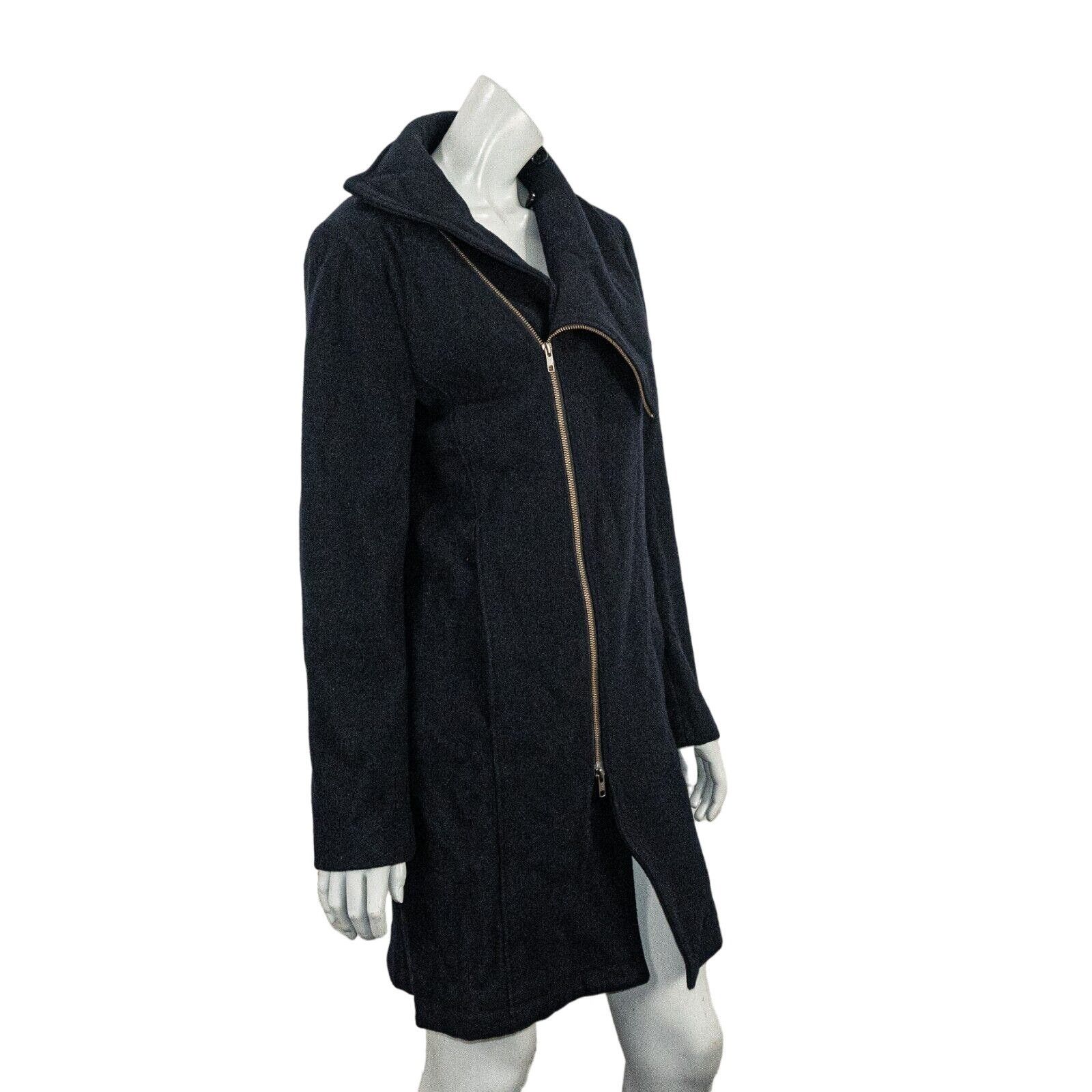 Reiss REISS Women's Wool PETRONE Pea Coat zip up in navy blue Size S / US 4 / IT 40 - 4 Thumbnail