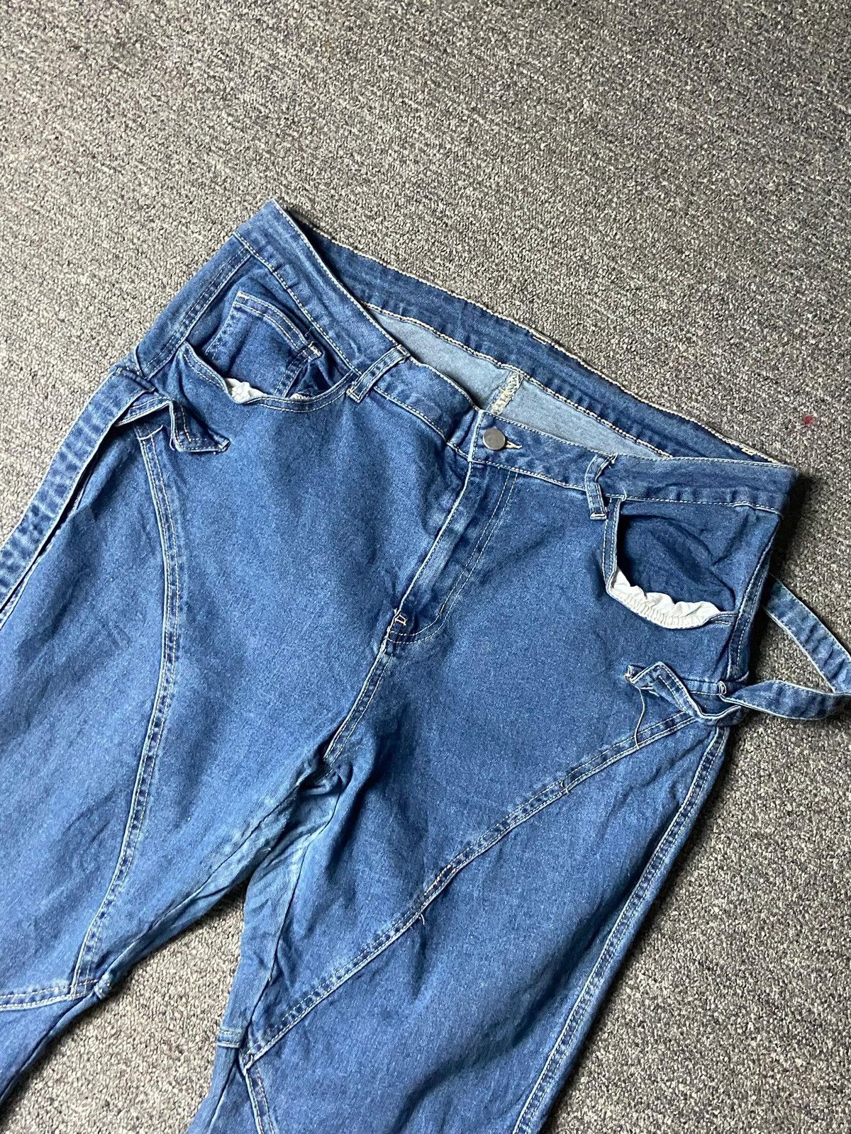 Shein SHEIN Curve Bootcut Cargo Jeans (139) Size 35" - 8 Thumbnail