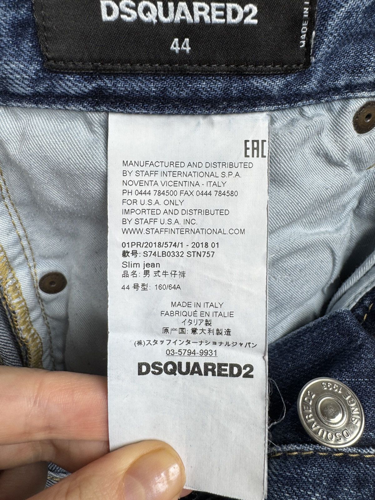 Dsquared2 Dsquared2 blue distressed faded slim jeans denim pants Size 28" / US 6 / IT 42 - 11 Thumbnail