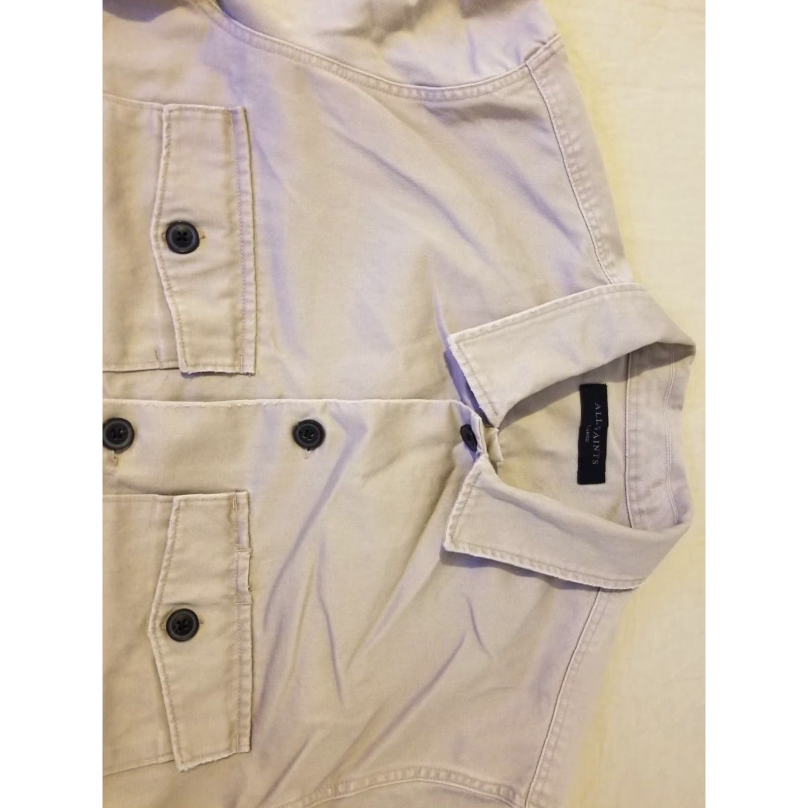 Allsaints VINTAGE AllSaints Jacket 3-in-1 Jacket Men L Beige Cotton Size US L / EU 52-54 / 3 - 2 Thumbnail