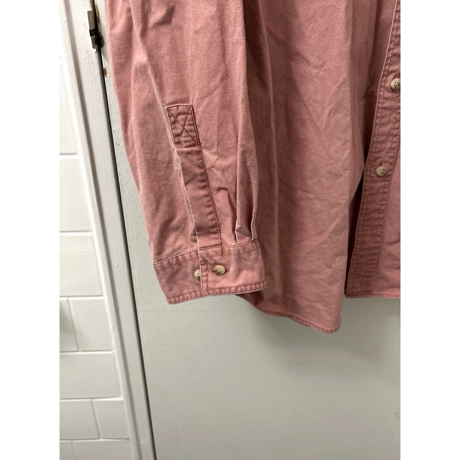 Vintage LL Bean Sunwashed Canvas Shirt Mens 2XL Pink Traditional Fit Button Down 270133 Size US XXL / EU 58 / 5 - 6 Thumbnail