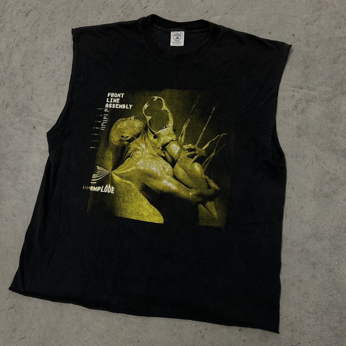 Vintage Vintage 1999 Front Line Assembly Implosion Tour Sleeveless T Size US XL / EU 56 / 4 - 1 Thumbnail