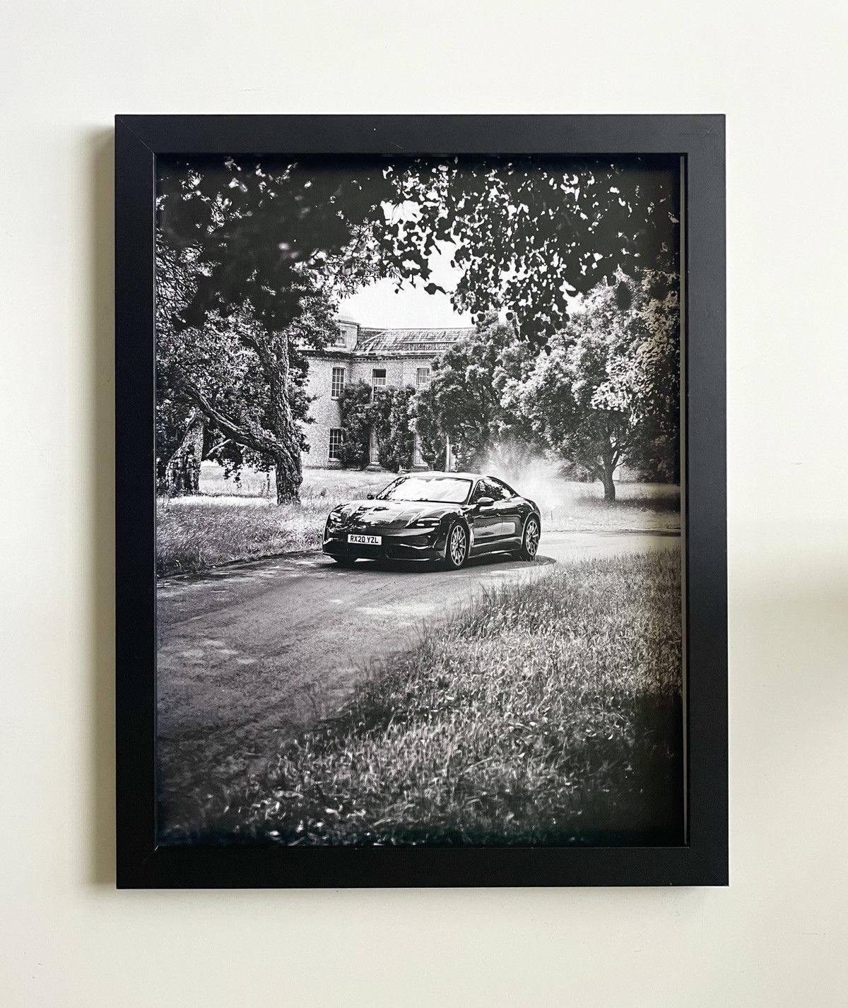 Porsche Design × Vintage Porsche black/white car photo framed 9x11 Size ONE SIZE - 1 Thumbnail
