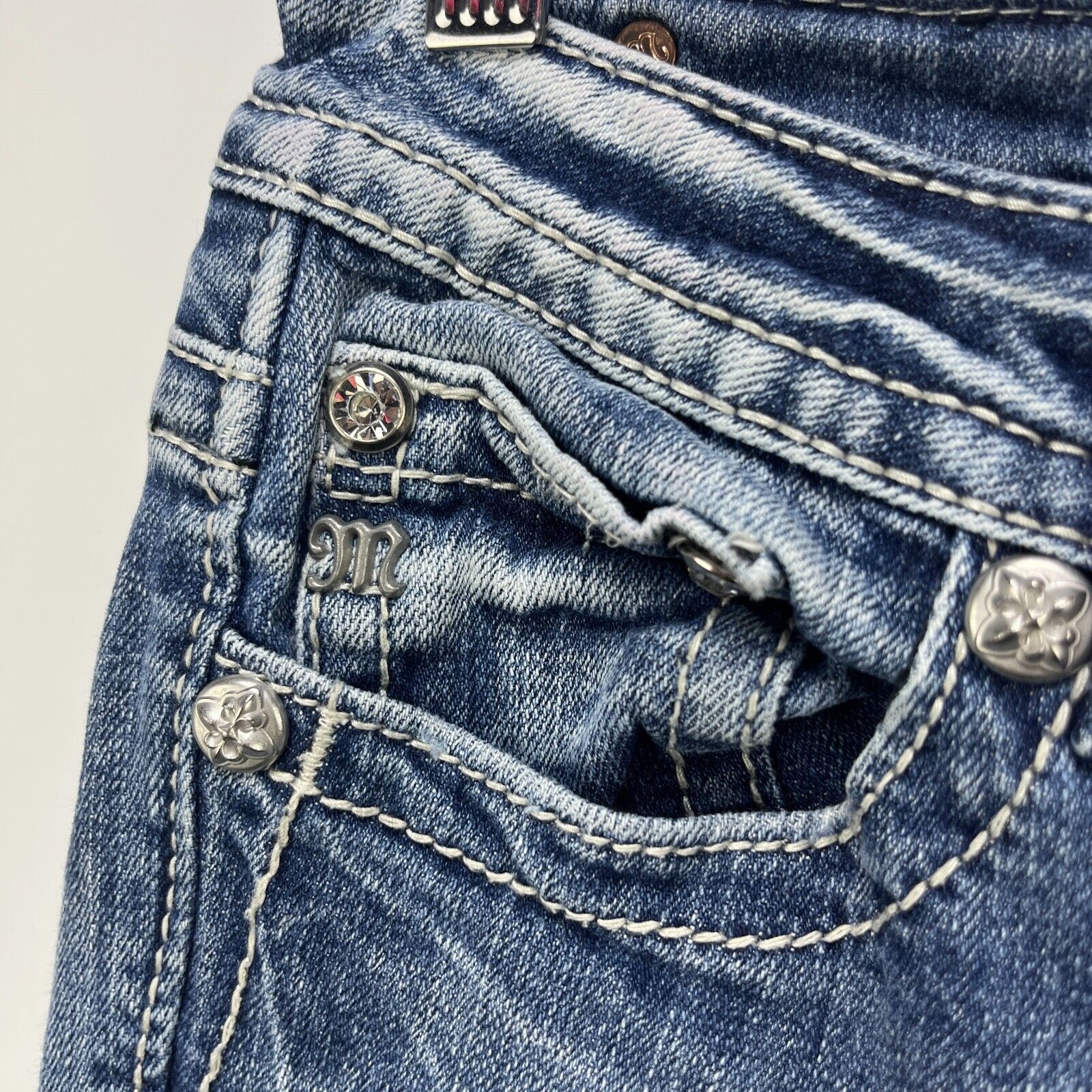 Miss Me × Vintage Vintage Y2K Miss Me Jeans Boot Flare Size 29 x 33 Cross Size 29" - 9 Thumbnail