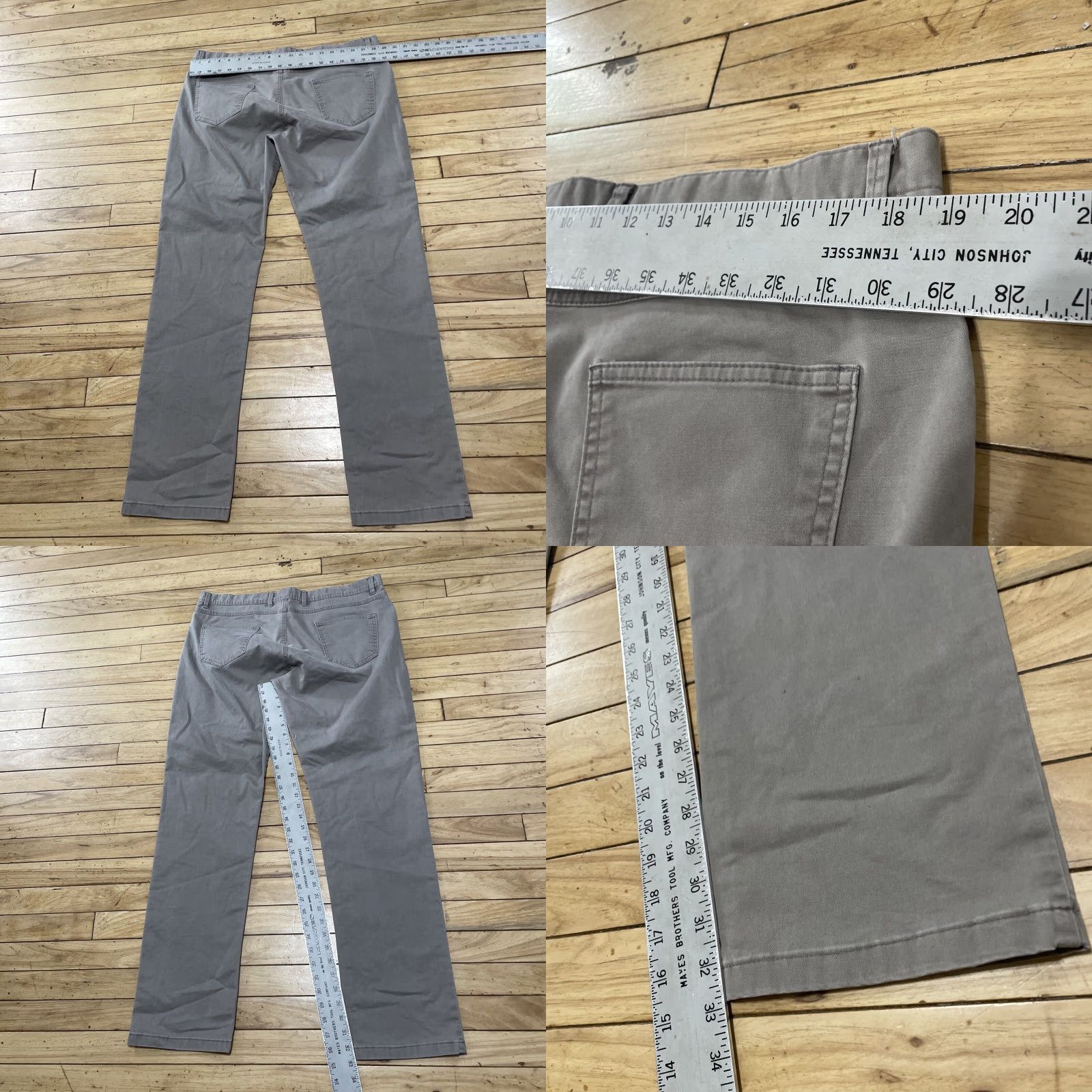 Bloomingdale's Bloomingdale's The Men's Store Pants Men 36W x 34L Gray Khaki Chino Flat Front 5-Pocket Regular Cotton Mens Size US 36 / EU 52 - 8 Thumbnail