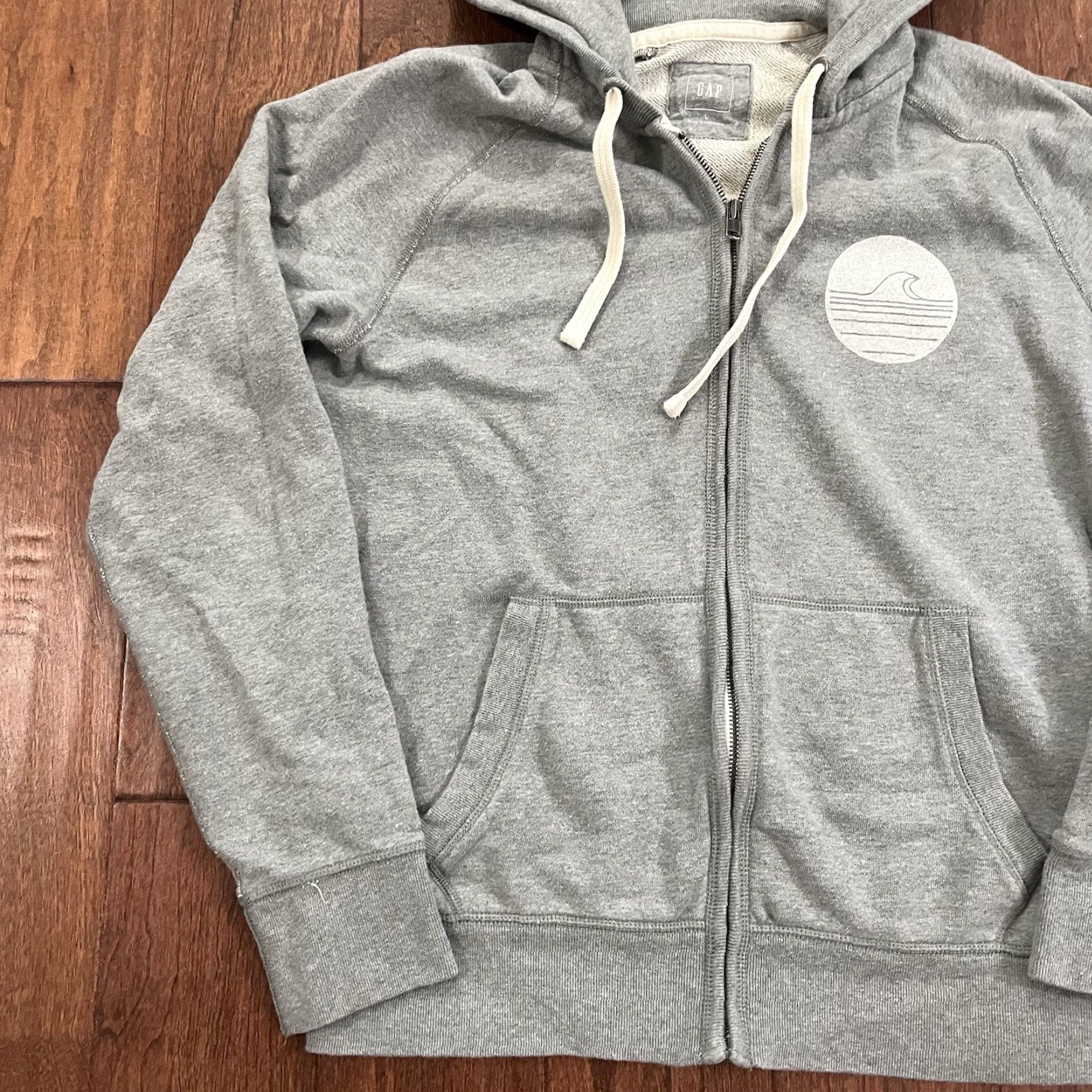 Gap GAP Sweatshirt Hoodie Mens Large Gray Full Zip Surf Local Fleece Long Sleeve Size US L / EU 52-54 / 3 - 6 Thumbnail