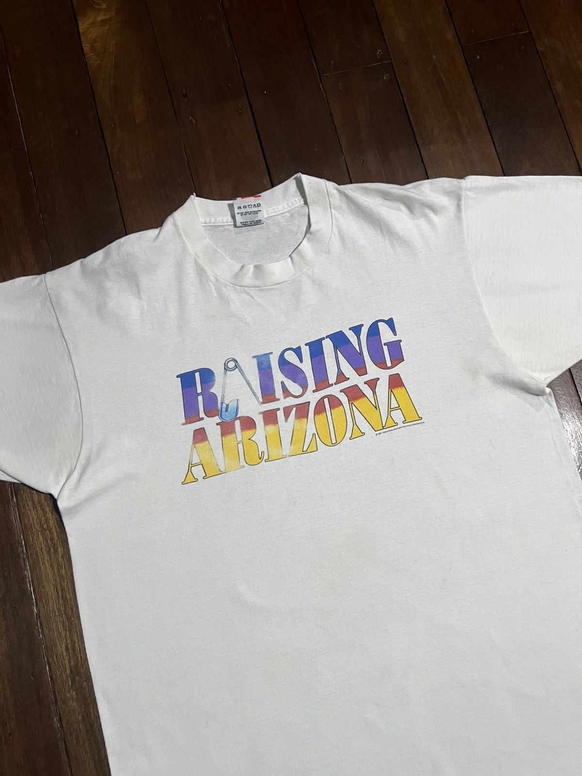 Fruit Of The Loom × Vintage VTG 1987 Raising Arizona Movie Promo Tee Shirt Big Lebowski Size US L / EU 52-54 / 3 - 9 Thumbnail