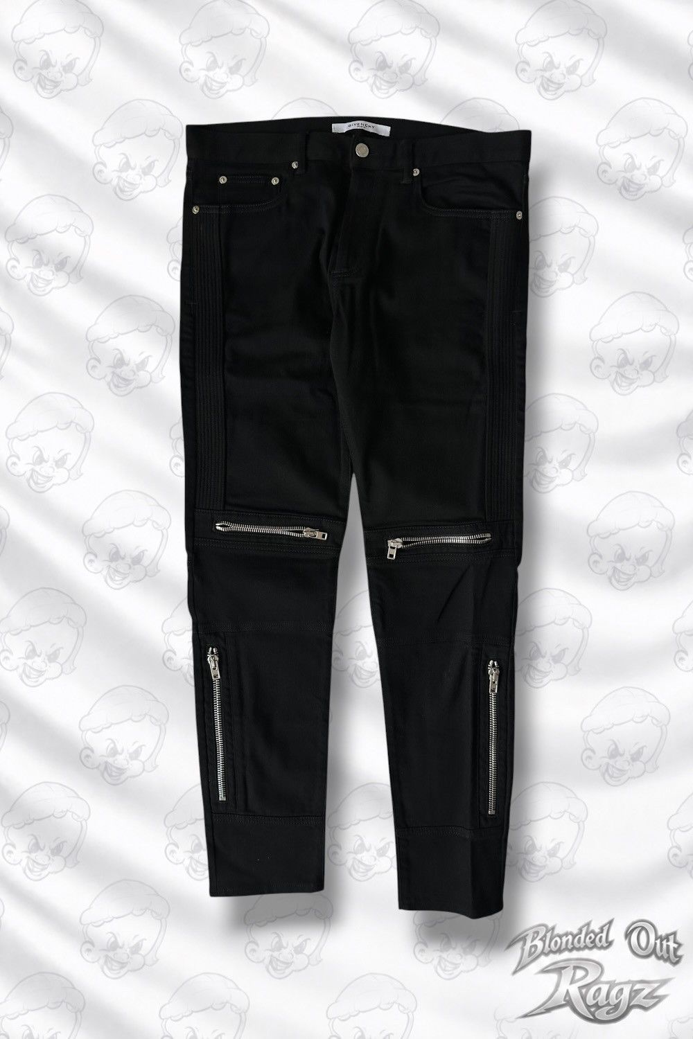 Givenchy Givenchy Zip Biker Rico Fit Denim Black Size US 32 / EU 48 - 1 Thumbnail