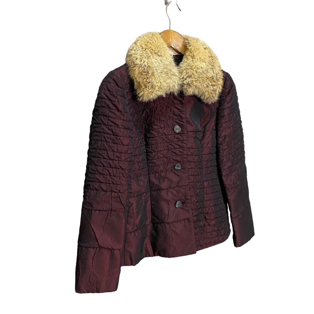 Hardy Amies × Vintage Hardy Armies Boutique quilted jacket fox fur neck Size S / US 4 / IT 40 - 2 Thumbnail