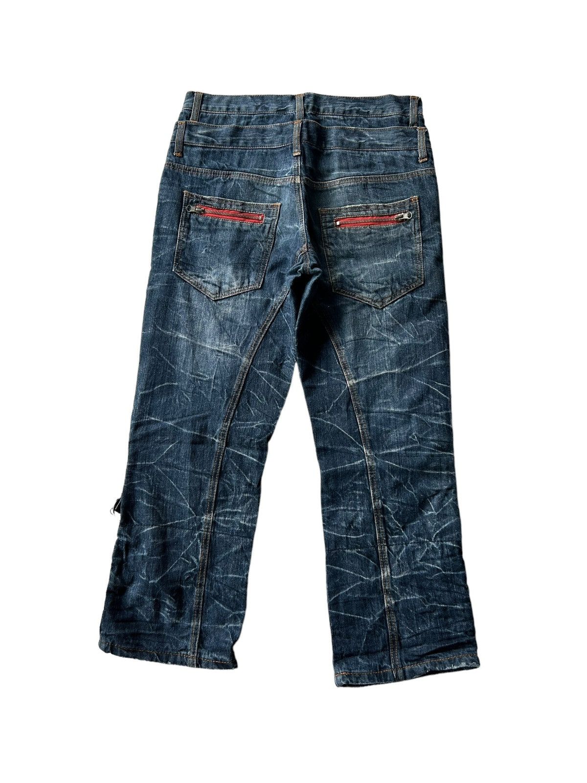 Japanese Brand × Kapital × Vintage NYLAUS Crazy Punk Bondage Denim Style ☠️ Size US 30 / EU 46 - 4 Thumbnail