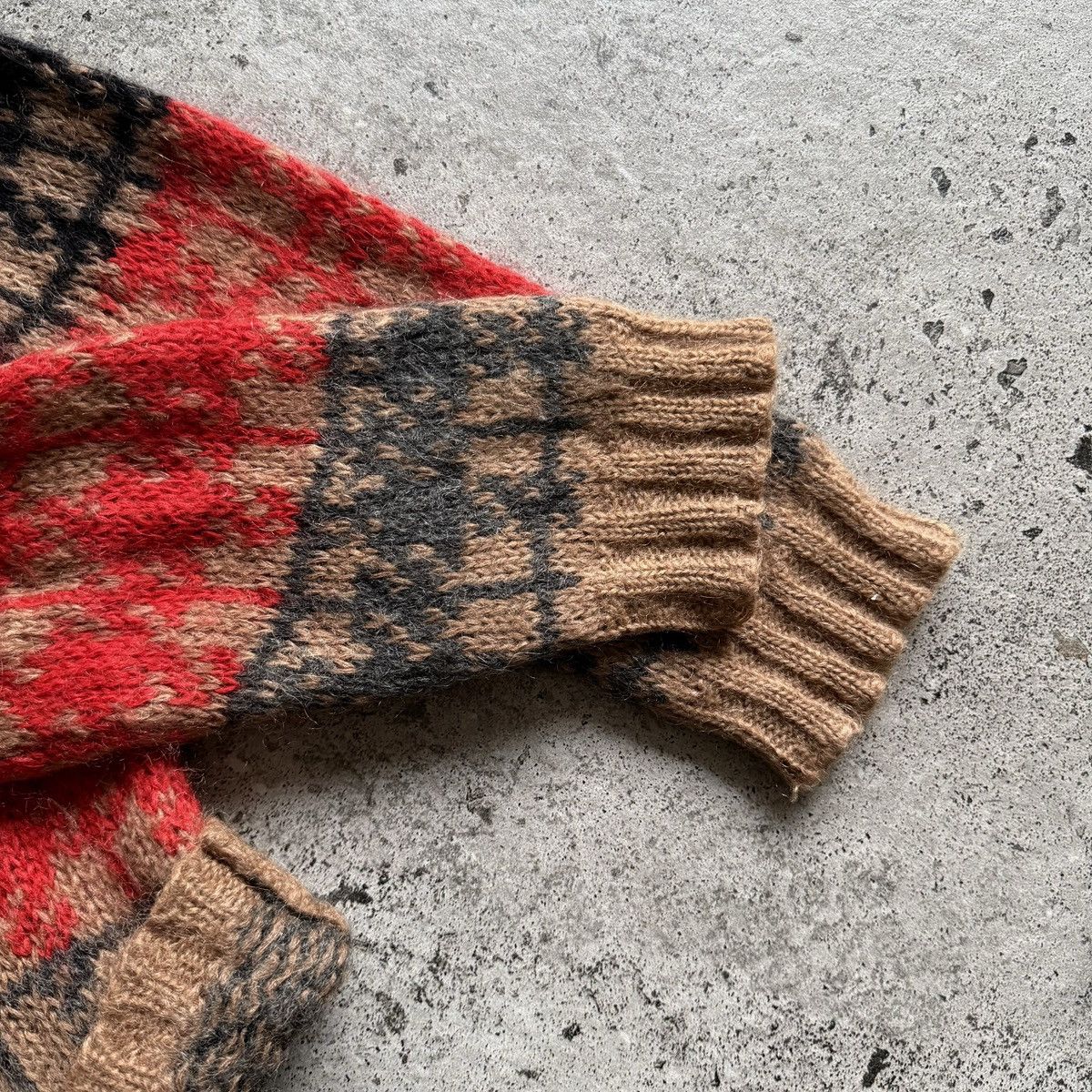 Other Jucca Womens Plaid Fair Isle Mohair Wool Blend Sweater Size M / US 6-8 / IT 42-44 - 5 Thumbnail