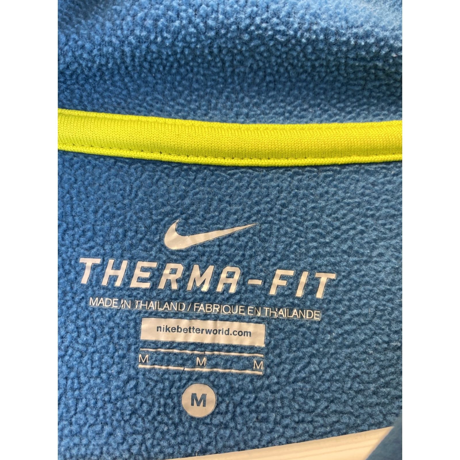 Nike VINTAGE Nike Hoodie Women full zip Therma-FIT Swoosh Logo Neon Blue Size M 36-62 Sweatshirt Gym Activewear Size M / US 6-8 / IT 42-44 - 5 Thumbnail