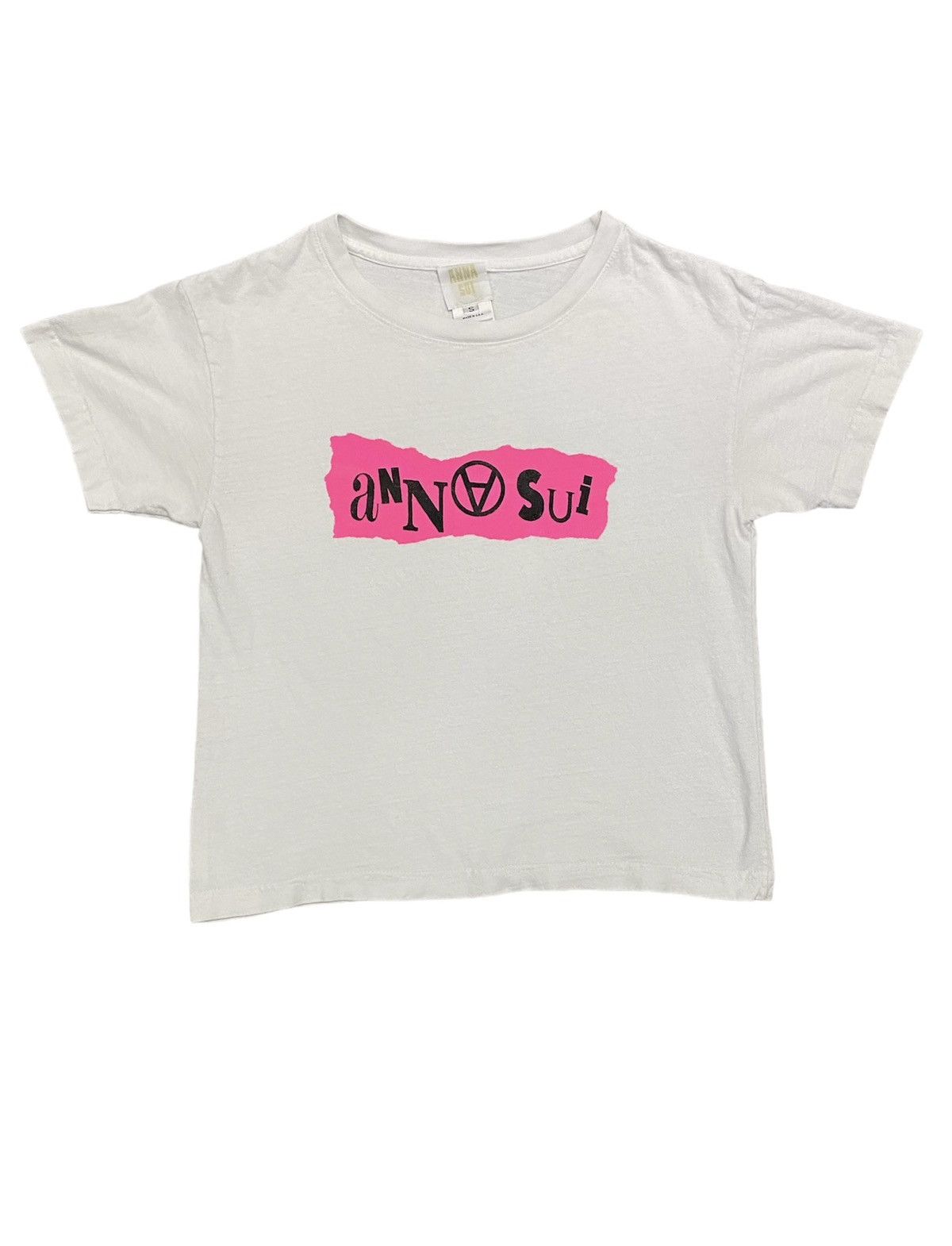 Anna Sui 1990s Anna Sui Anarchy Seditionaries logo crop tee Size S / US 4 / IT 40 - 1 Thumbnail