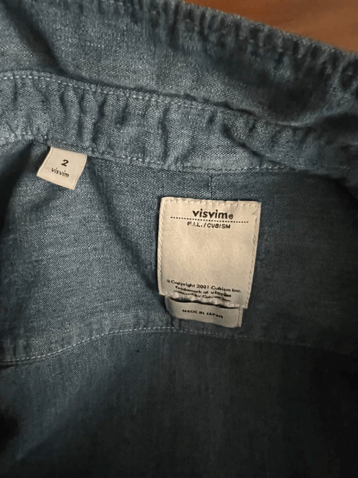 Visvim Sz 2 Visvim 15SS Kerchief Border Tunic Indigo Half Shirt Size US M / EU 48-50 / 2 - 8 Thumbnail