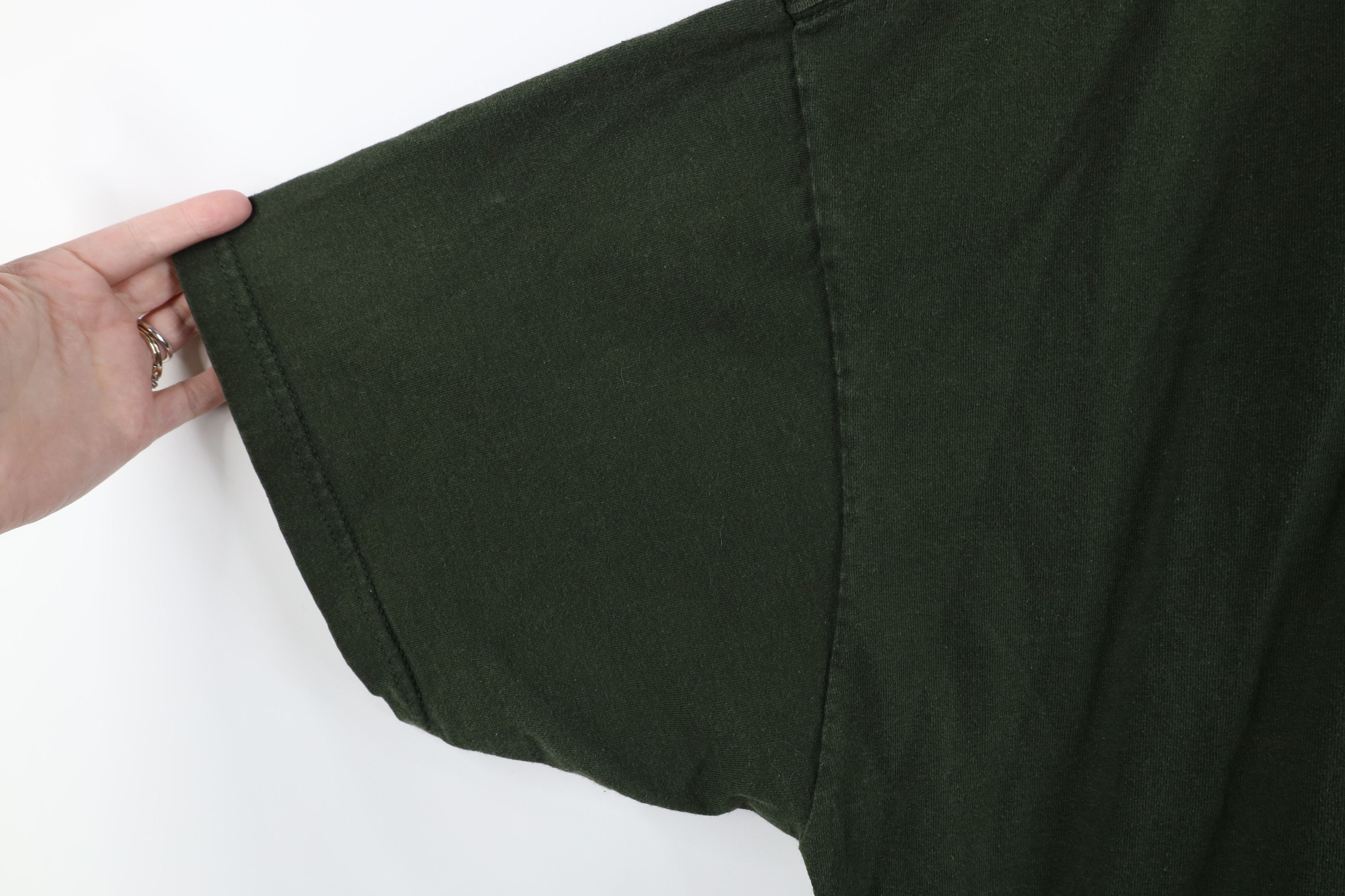 Vintage Vintage 90s Streetwear Heavyweight T-Shirt Green Cotton Size US XXL / EU 58 / 5 - 6 Thumbnail