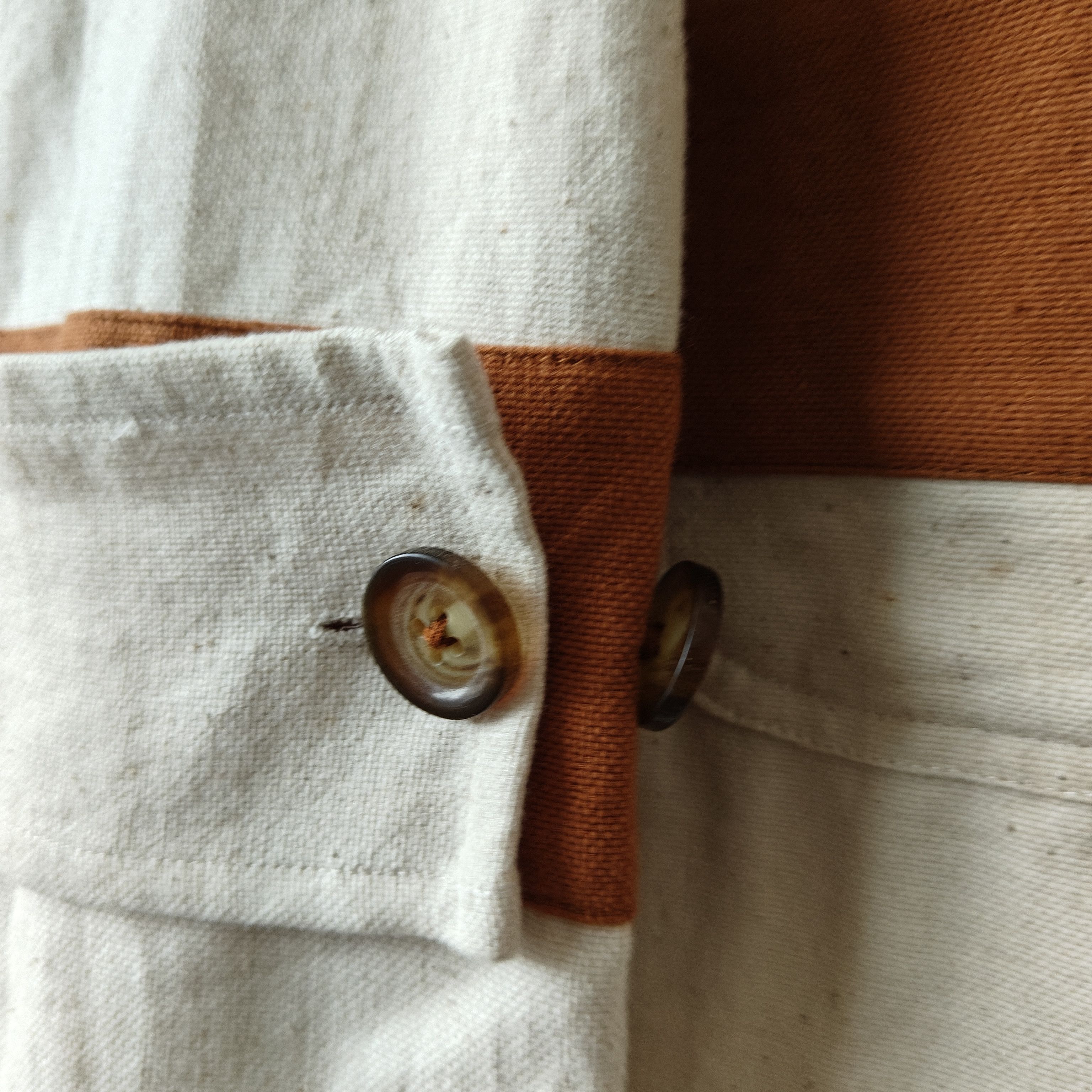 HARAGO LNWOT craft heritage kantha border Cream striped jacket $870 Size US M / EU 48-50 / 2 - 7 Thumbnail