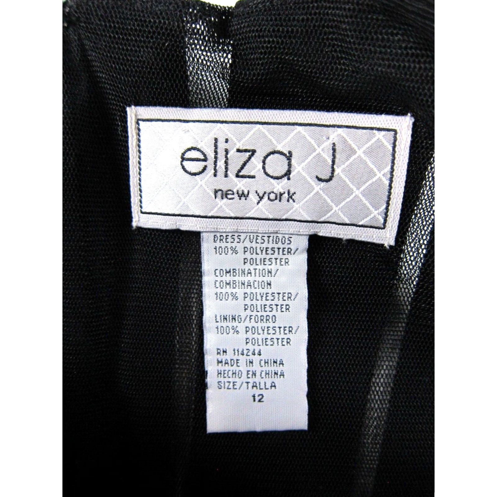 Vintage Eliza J New York Black Sleeveless Layer Tiered Work Party Formal Sheath Dress 12 Size XL / US 12-14 / IT 48-50 - 3 Thumbnail