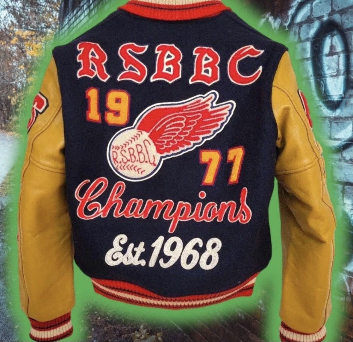 Whitesville 💎ViNTaGe 💎RSBBC 1977 CHAMPIONS 🏆STYLE EYES ⚾️ VARSITY JACKET Size US M / EU 48-50 / 2 - 4 Thumbnail