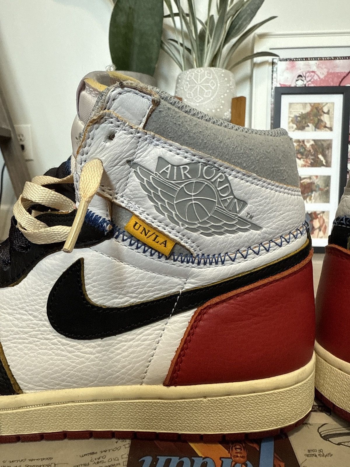 Jordan Brand × Union LA Jordan 1 Retro High Union Los Angeles Black Toe Size US 9.5 / EU 42-43 - 7 Thumbnail