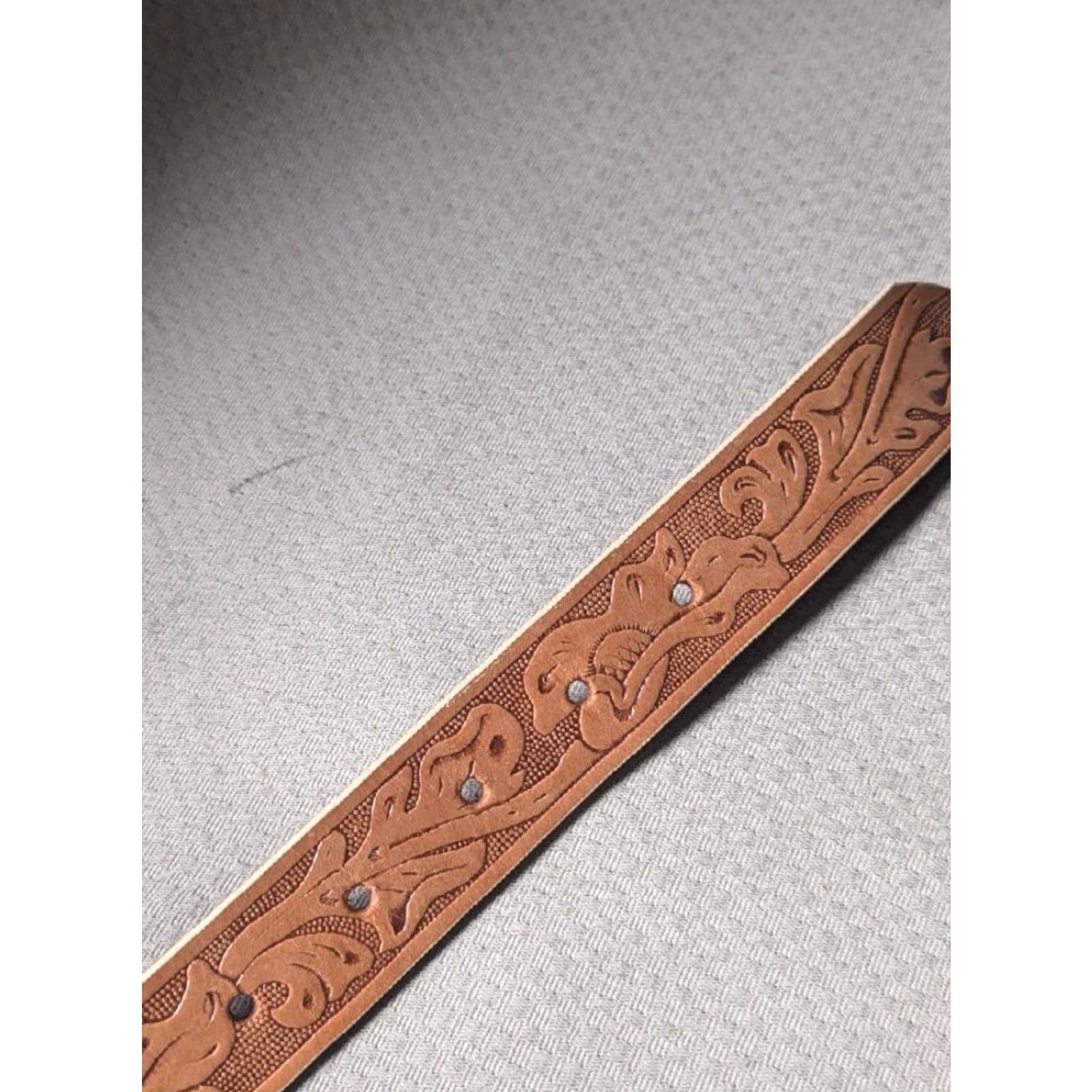 Gap VINTAGE GAP leather belt Western belt 26 brown Unisex Adults 26 Alligator Print 1990s Mens Size 26 - 7 Thumbnail